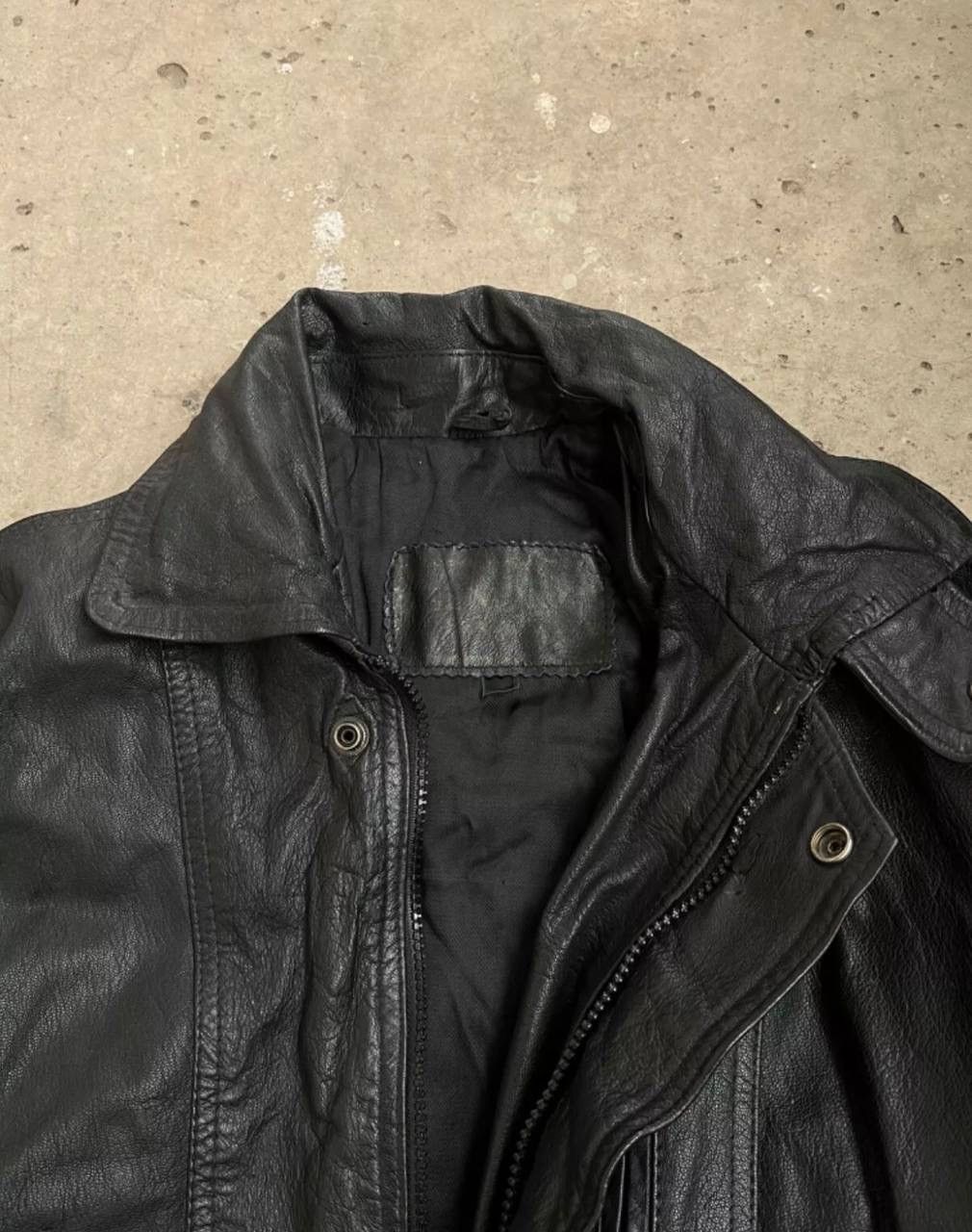 Other Vintage Real Leather Black Bomber Jacket Size US M / EU 48-50 / 2 - 4 Thumbnail
