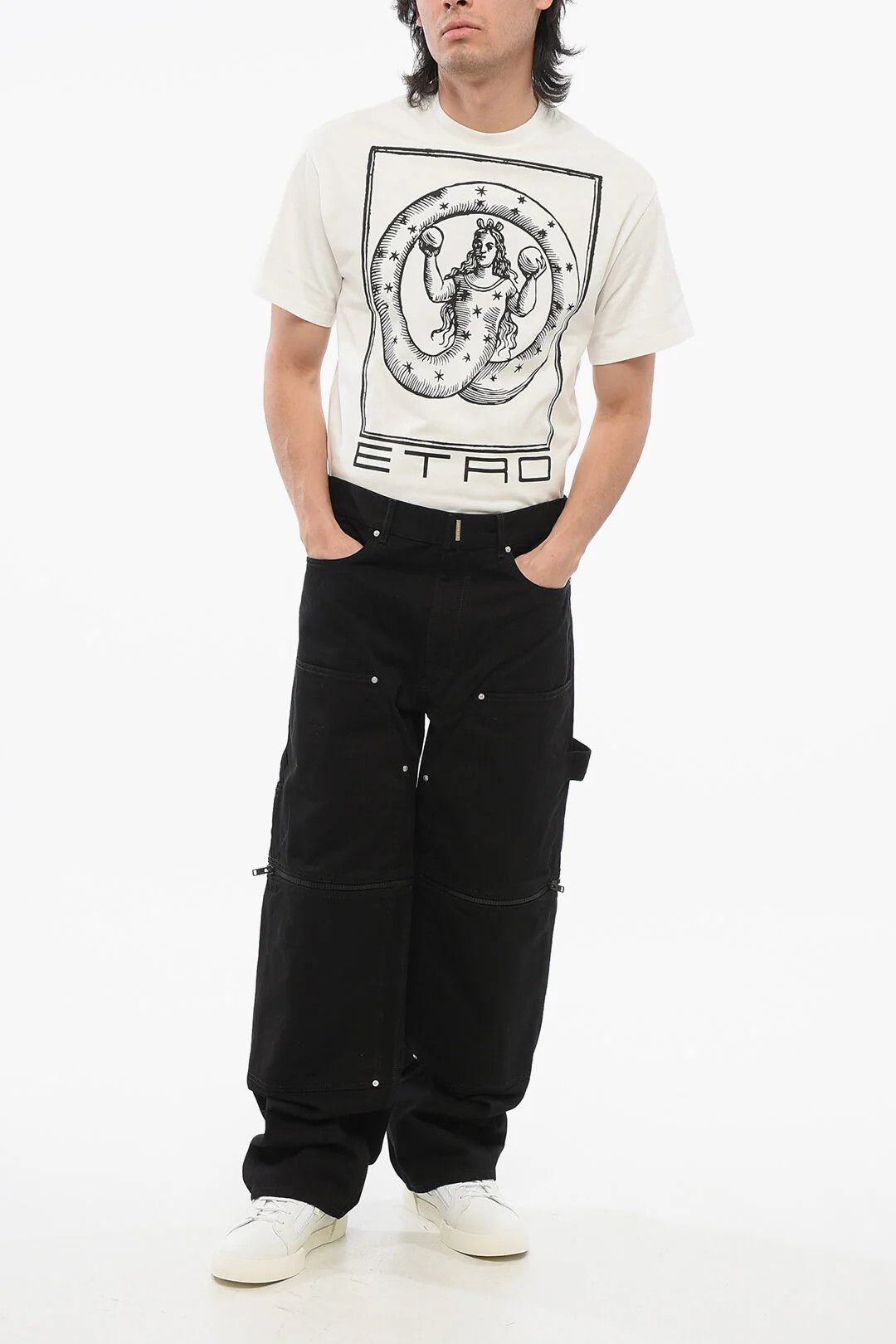 Givenchy og1mm0326 Cargo Jeans in Black Size US 30 / EU 46 - 4 Thumbnail