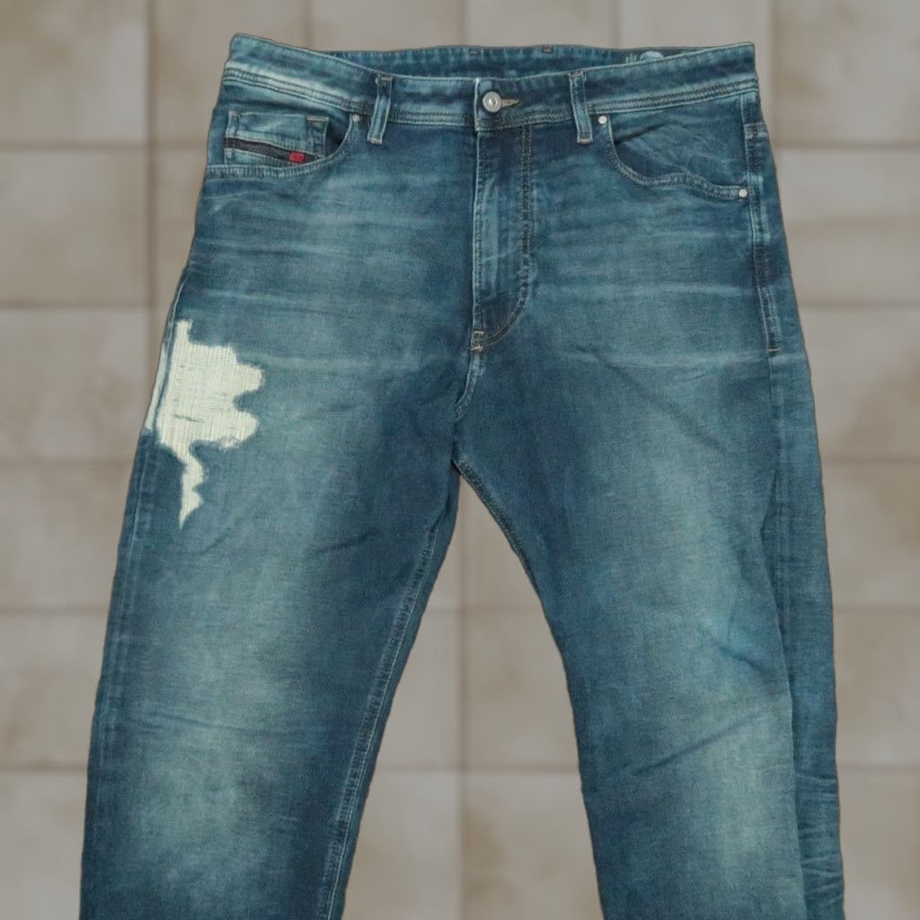 Diesel Diesel Jeans Mens 33x30 Blue Narrot T Joggjeans Distressed Stretch Denim Slim Straight 5-Pocket Regular Adult Mens Size US 33 - 1 Thumbnail