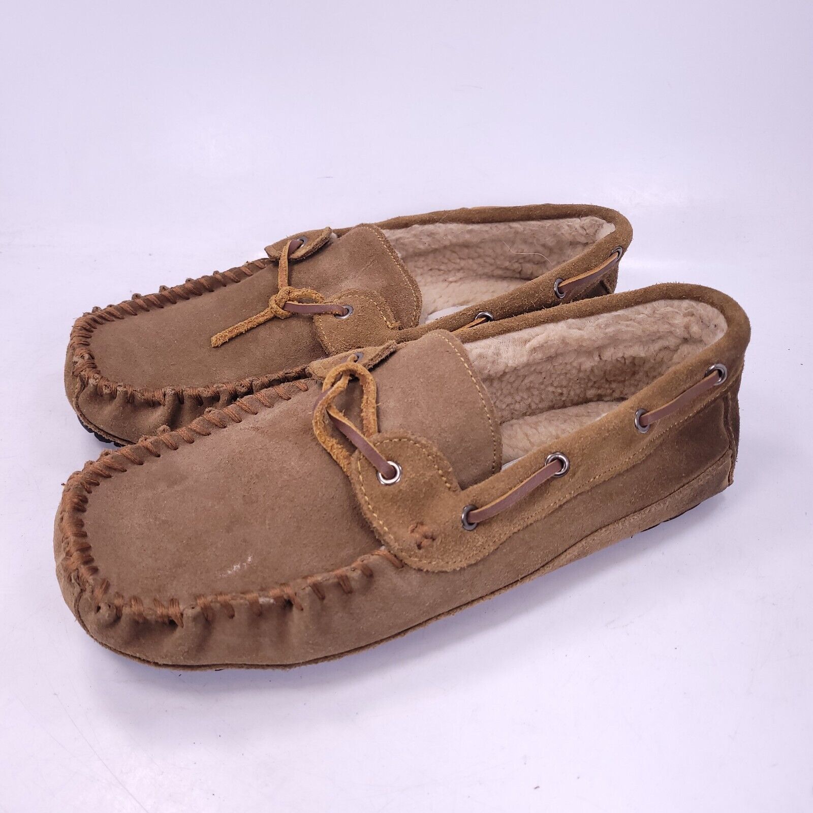 Minnetonka Minnetonka Comfort Slide Moccasin Slipper Mens Size 9 Brown Size US 9 / EU 42 - 1 Thumbnail
