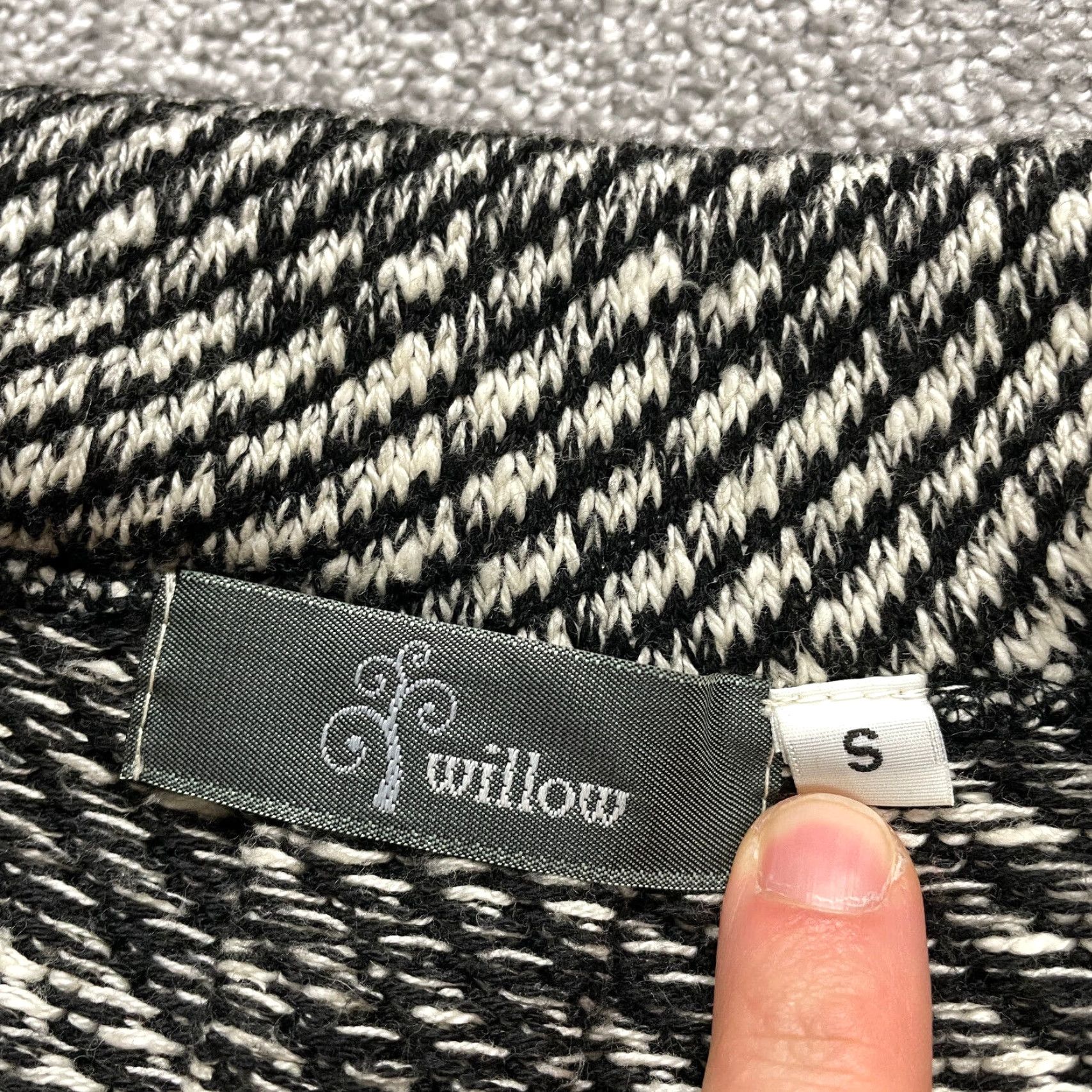 Vintage VINTAGE Willow Women's Coat Jacket Overcoat S Black White Striped Collared Fall Winter France Size S / US 4 / IT 40 - 6 Thumbnail