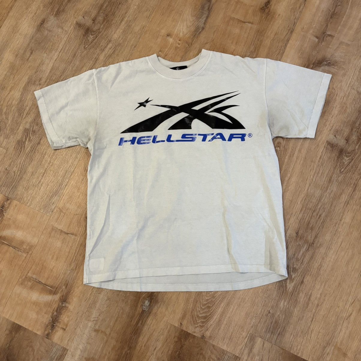 HELLSTAR Hellstar blue black logo tee shirt size large Size US L / EU 52-54 / 3 - 1 Thumbnail