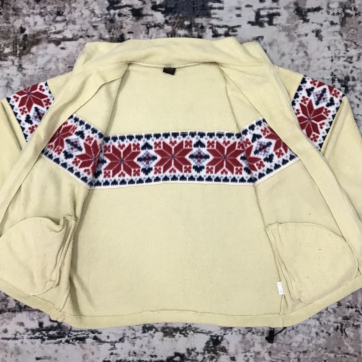Native × Vintage Vintage Branch Out.Div Native Navajo Fleece Sweater Size US M / EU 48-50 / 2 - 3 Thumbnail