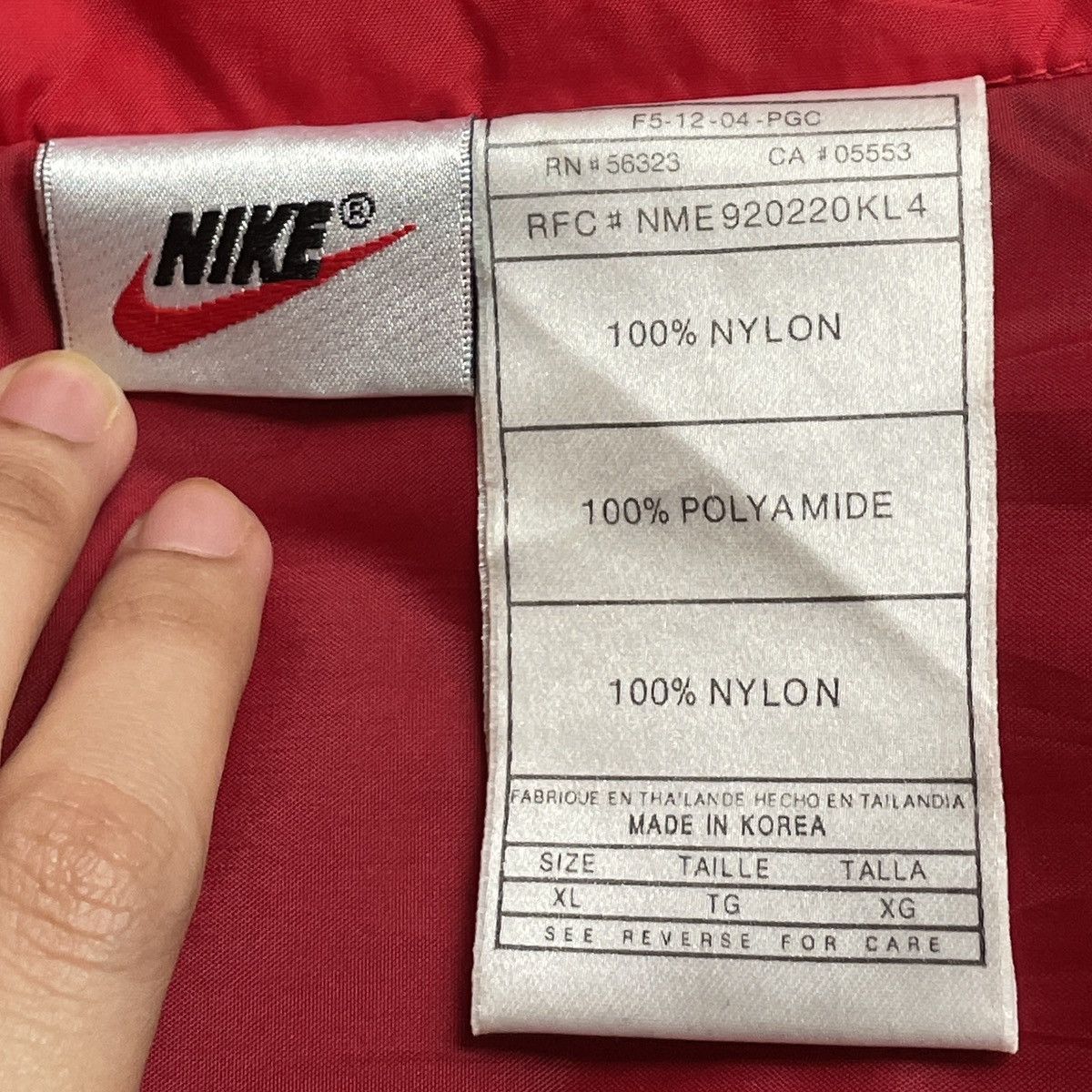 Nike × Vintage Vintage Brand Nike Big Swoosh Jacket 1990s Size US XL / EU 56 / 4 - 10 Thumbnail