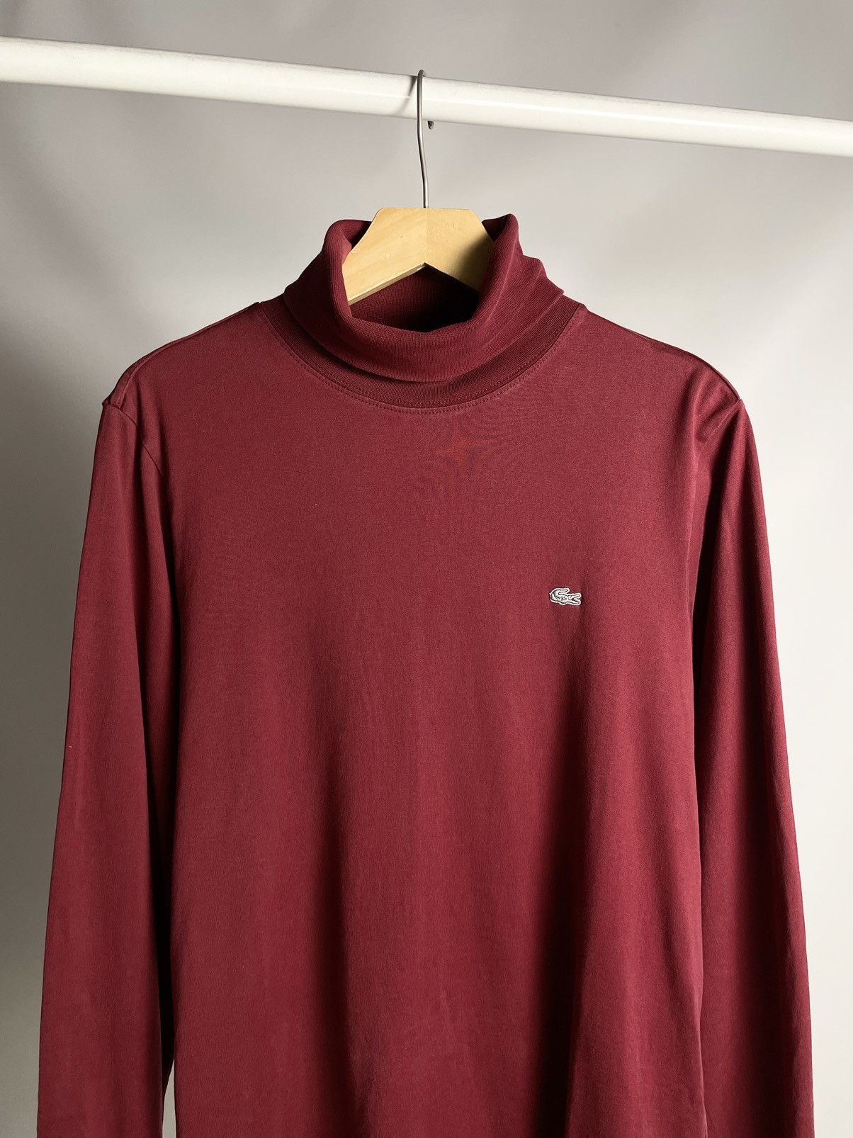Golf le Fleur × Lacoste × Vintage 🐊VINTAGE🐊 Lacoste chemise Red high Neck Golf longsleeve tee Size US L / EU 52-54 / 3 - 2 Thumbnail