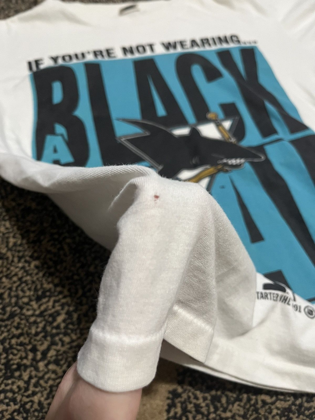 NHL × Starter × Vintage Vintage 1991 San Jose Sharks T-Shirt Size US M / EU 48-50 / 2 - 5 Thumbnail