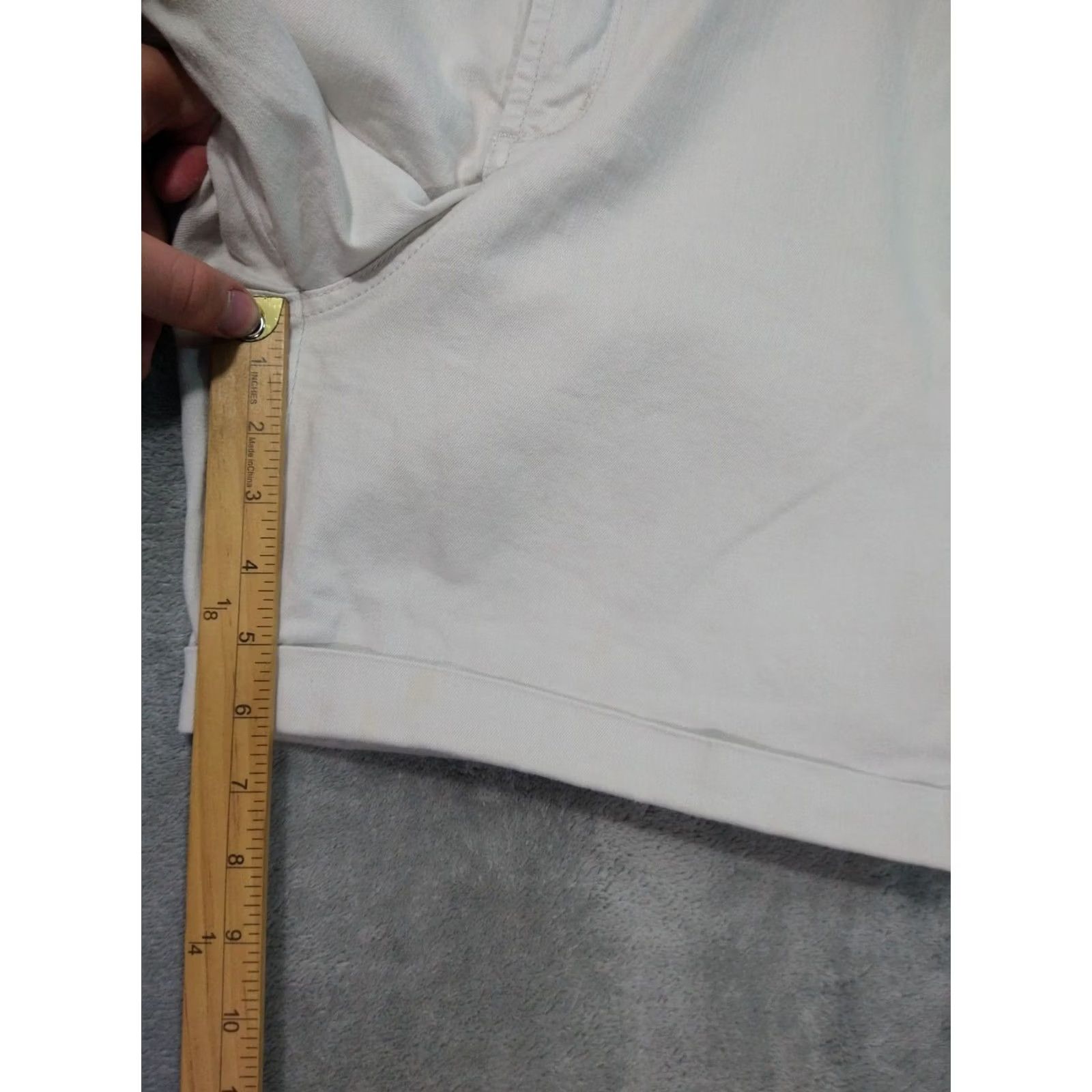 NYDJ NYDJ Shorts Womens 16 White Denim Avery Jean Lift Tuck Stretch High Rise Bermuda Casual Solid Cotton Jeans Shorts Womens 16 White NYDJ Size 38" / US 16 / IT 52 - 5 Thumbnail