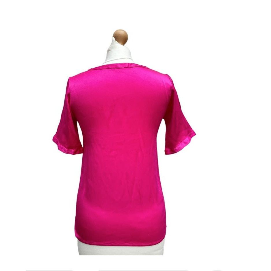 Yves Saint Laurent Vintage Pink Silk T-shirt Size M / US 6-8 / IT 42-44 - 5 Thumbnail