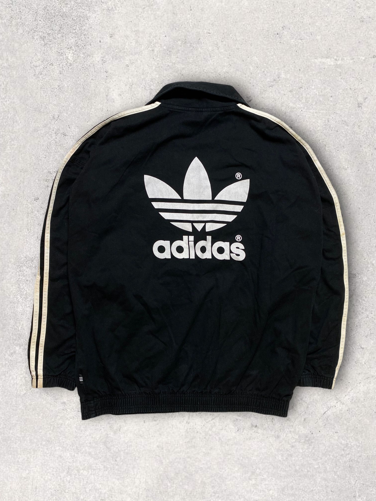 Adidas × Vintage Adidas black crewneck hoodie big spell out logo vintage y2k Size US L / EU 52-54 / 3 - 1 Thumbnail