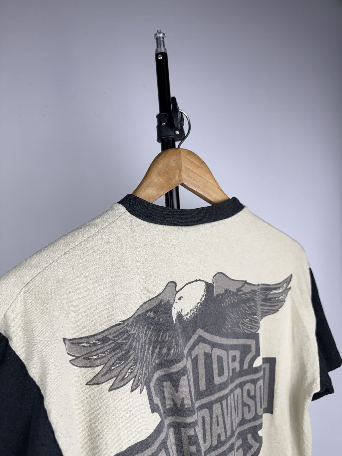 Harley Davidson Vintage 90s Harley Davidson Eagle Ringer Moto Biker T Shirt Size US S / EU 44-46 / 1 - 15 Thumbnail