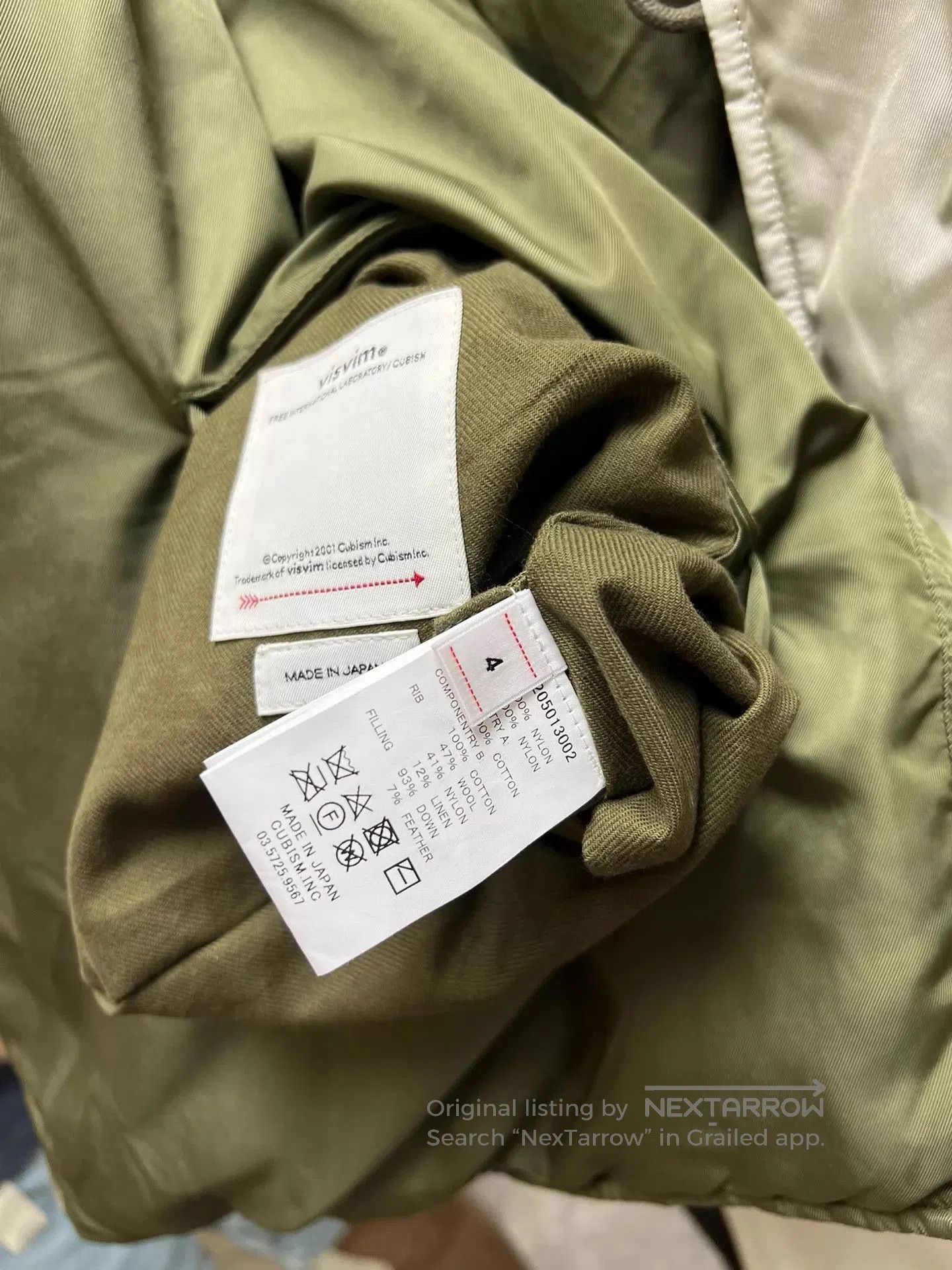 Visvim Green XL Bomber Jacket with Button Front. Size US XL / EU 56 / 4 - 9 Thumbnail