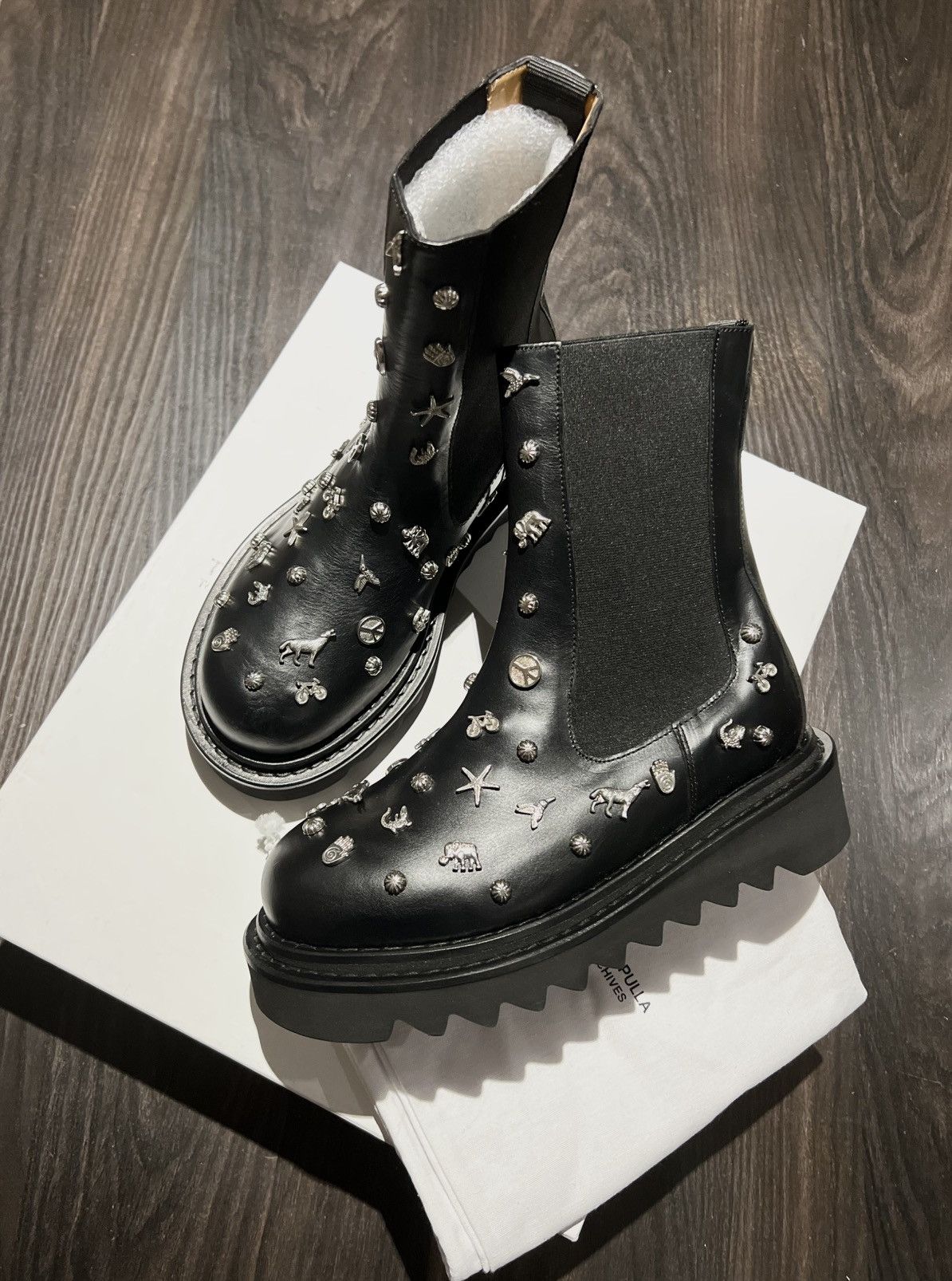 【関税込み】Aj1018 Flat Shoes - Toga Pulla - Black - Leather Toga Pulla Size 38 EU Western Buckle Flats