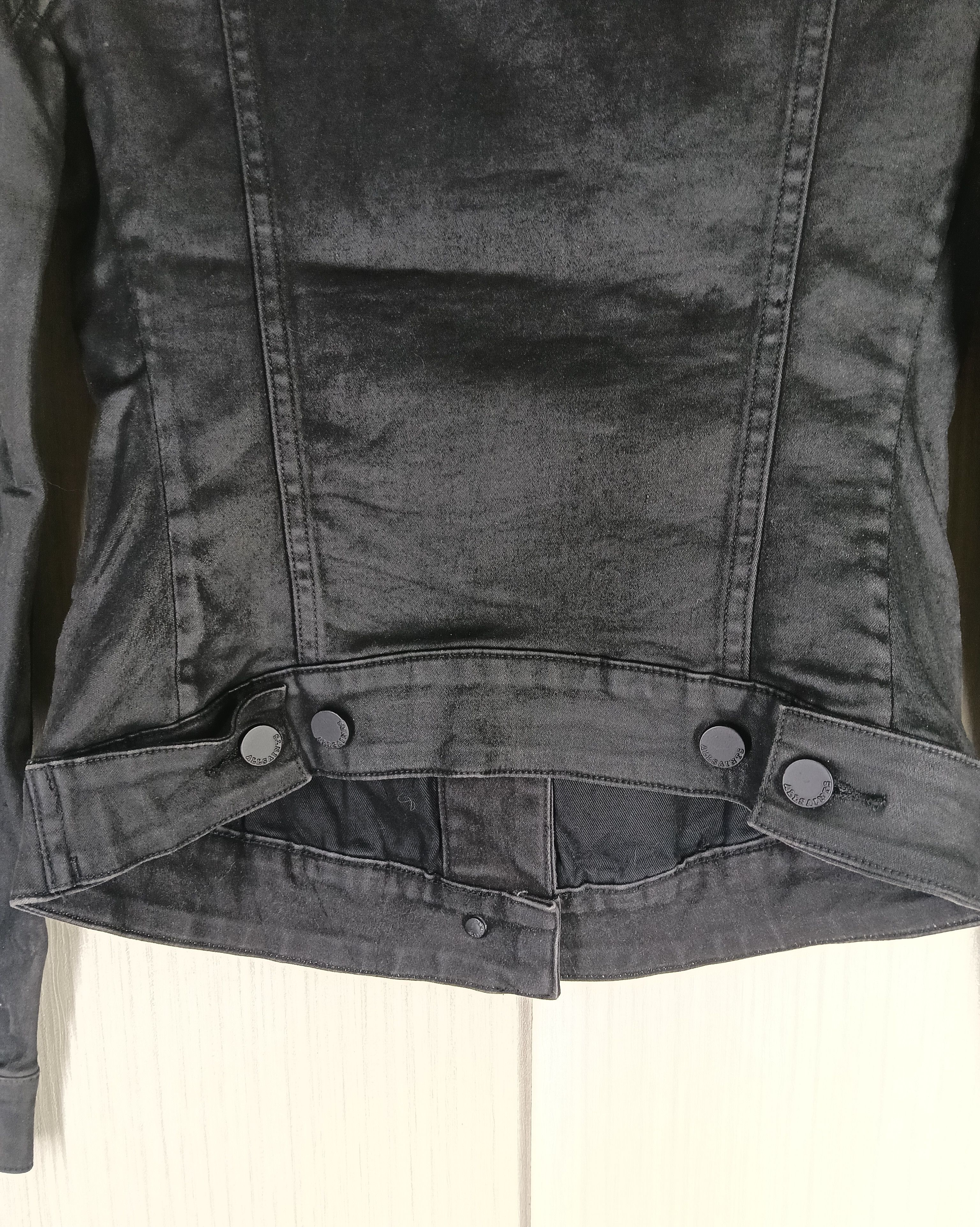 Allsaints Rare Allsaints Biker Black Denim Jacket Size US XS / EU 42 / 0 - 5 Thumbnail