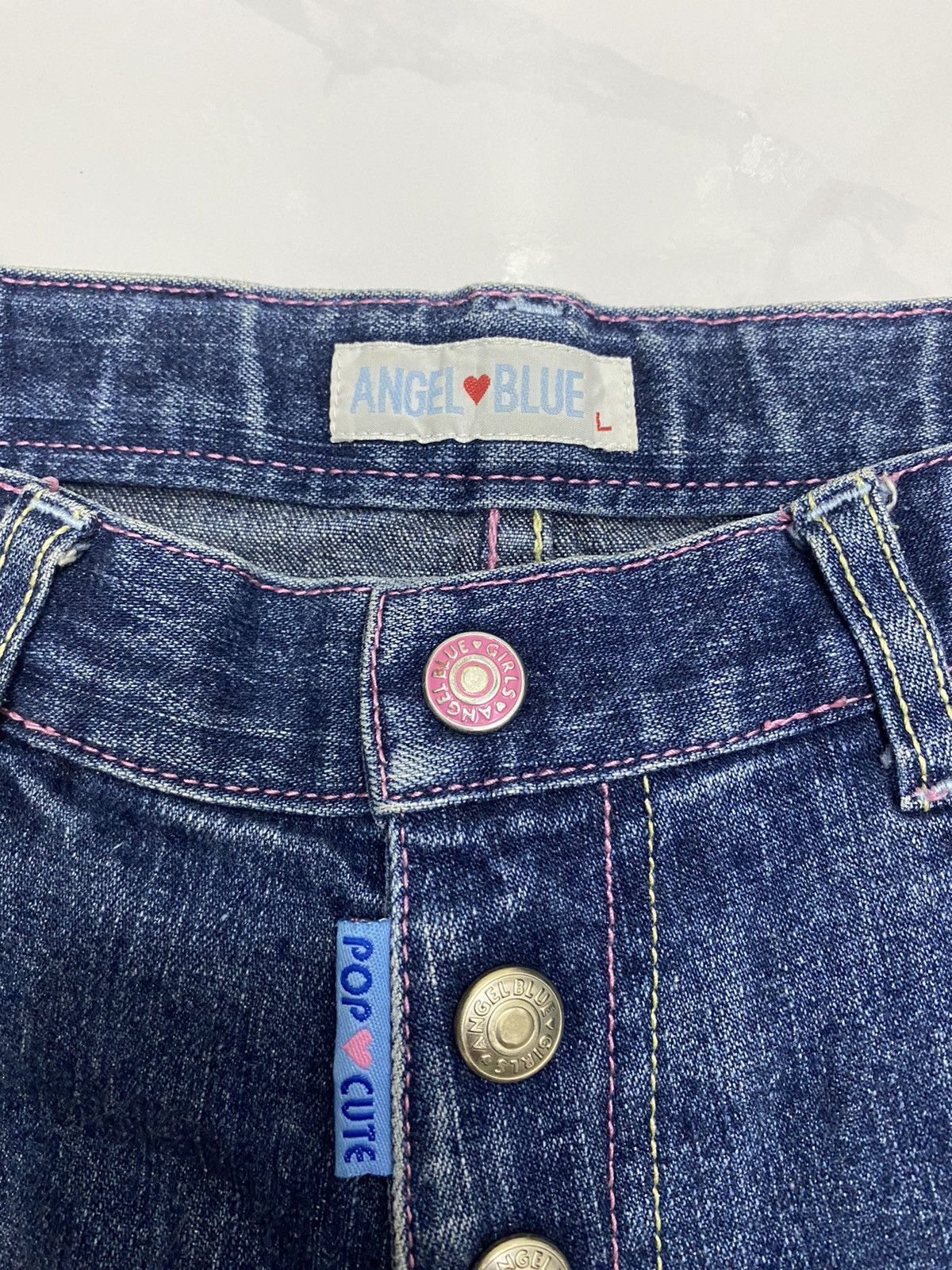 Angel Blue 🔥ANGEL BLUE☠️DISTRESSED CRAZY CUT DENIM SHORT JEANS Size 27" / US 4 / IT 40 - 9 Thumbnail