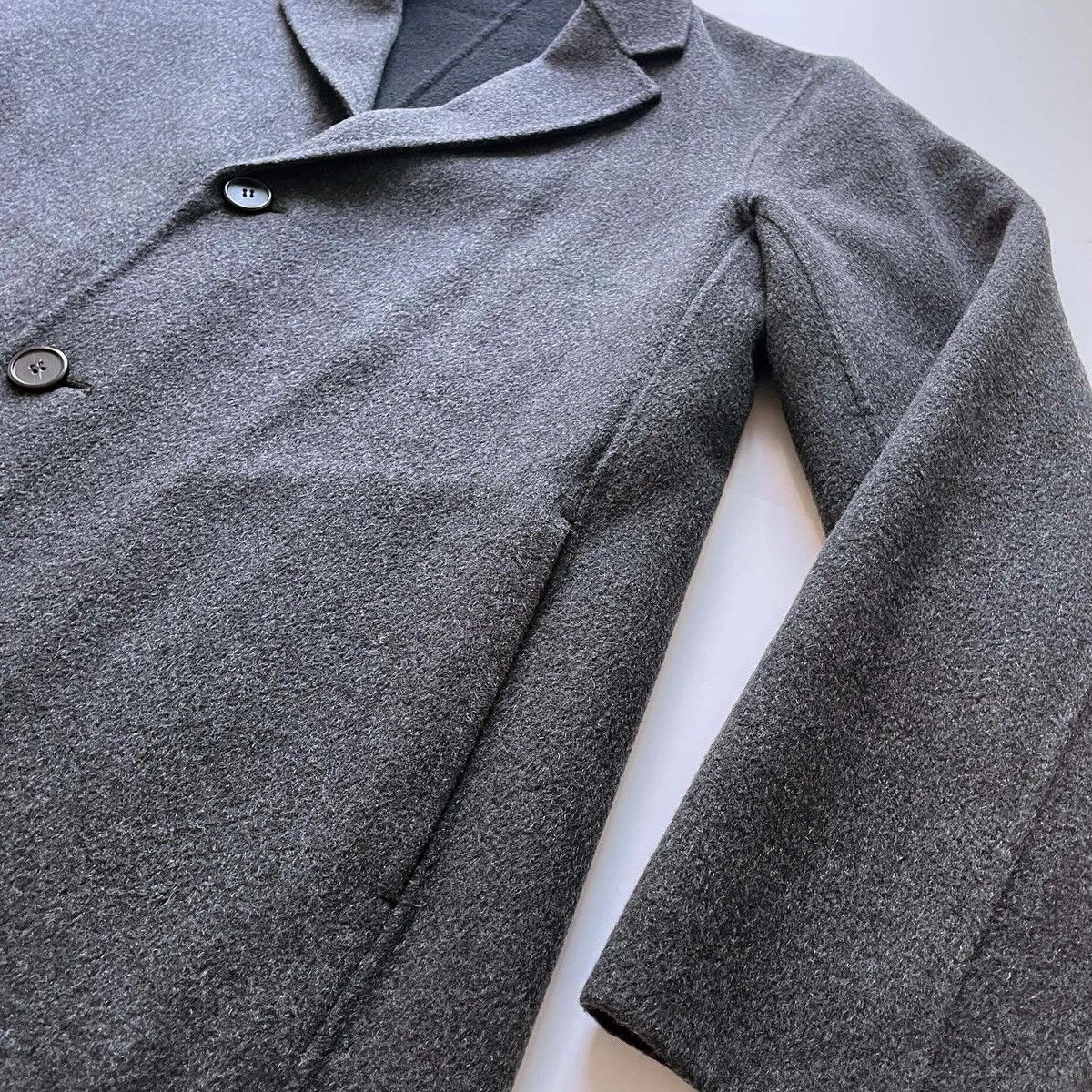 Theory Theory Mens Double Faced 100% Cashmere Coat Grey Size XL Size US XL / EU 56 / 4 - 5 Thumbnail