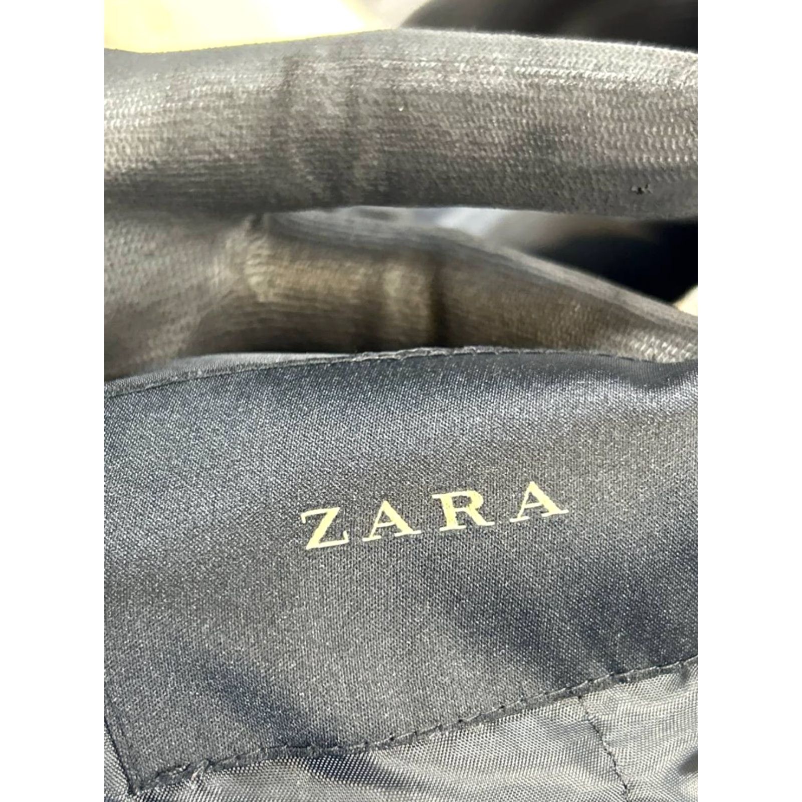 Zara Zara Jacket Womens XL Black Satin Bomber Full Zip Satin Polyester Animal Print Casual Size XL / US 12-14 / IT 48-50 - 3 Thumbnail