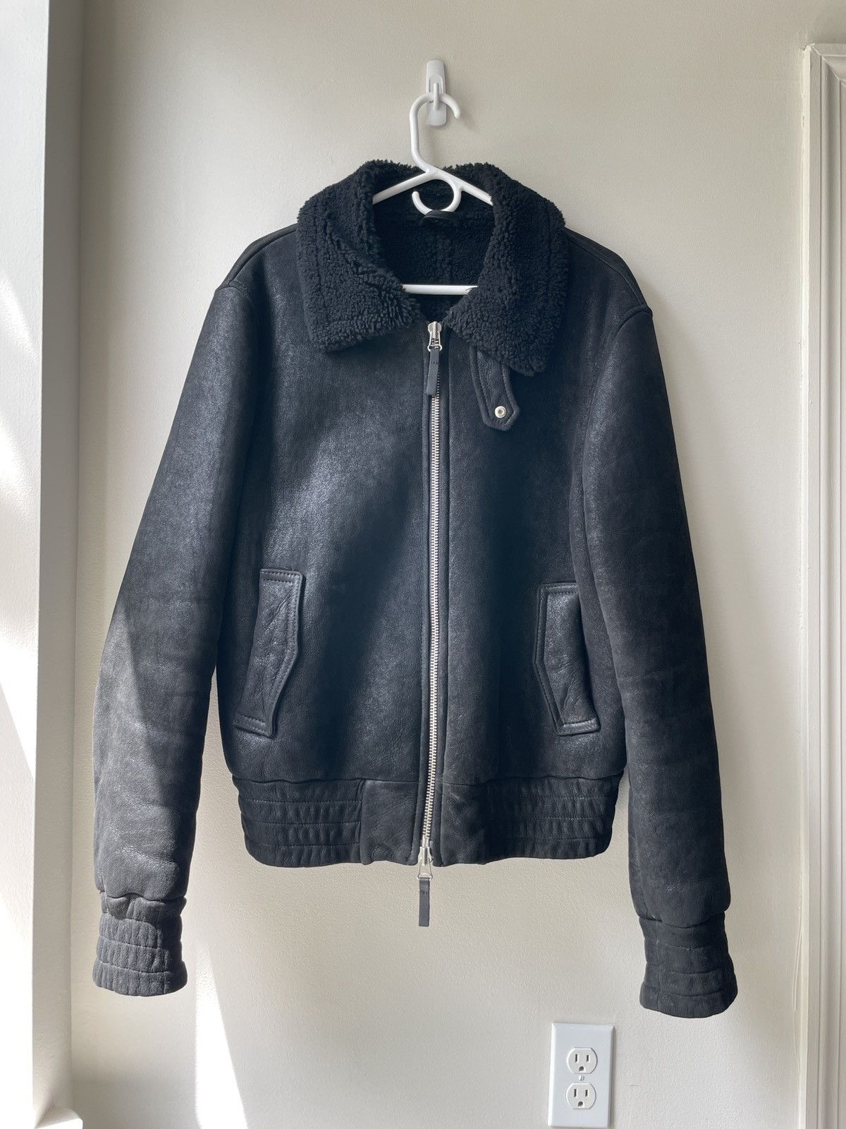 AMI AMI Alexandre Mattiusi Lamb Shearling Bomber Size US XL / EU 56 / 4 - 1 Thumbnail