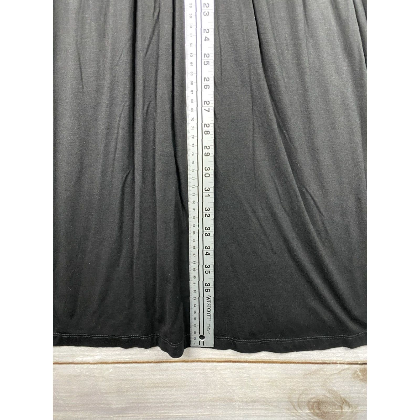 Vintage VINTAGE Caroline Morgan CKM Dress XL Black Deep V Neck Knit Cruise Beach Swing ALine NWT Size XL / US 12-14 / IT 48-50 - 6 Thumbnail