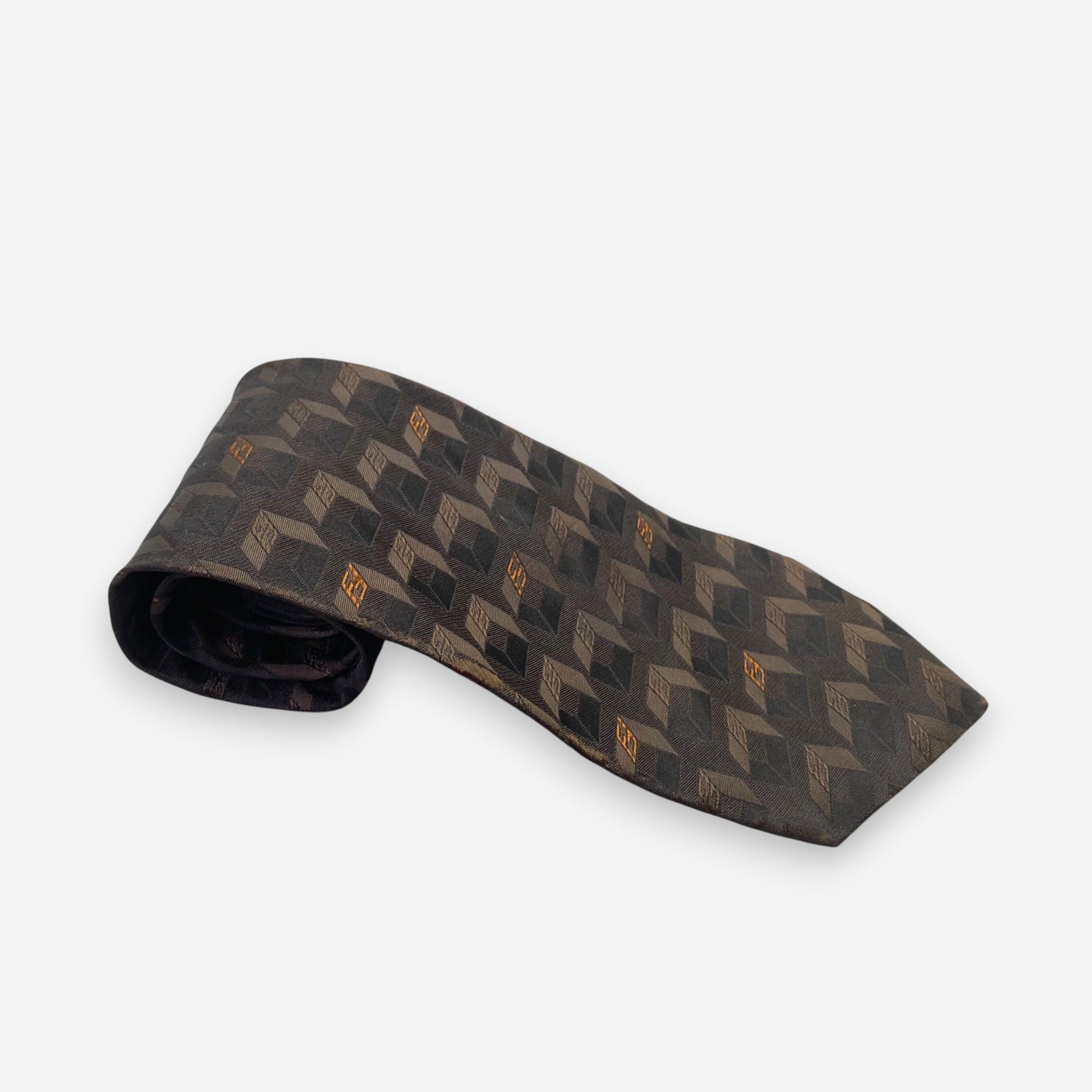 Fendi Vintage Fendi SILK Necktie Cravate Pure Silk Neck Tie Size ONE SIZE - 1 Thumbnail