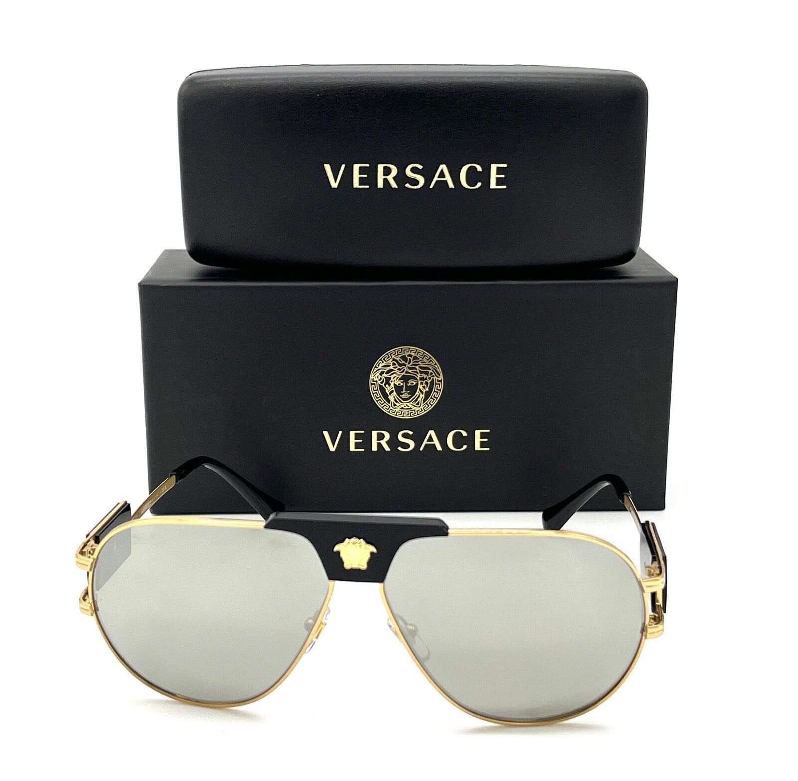Versace NEW VERSACE VE2252-10026G Gold Black Size ONE SIZE - 2 Thumbnail