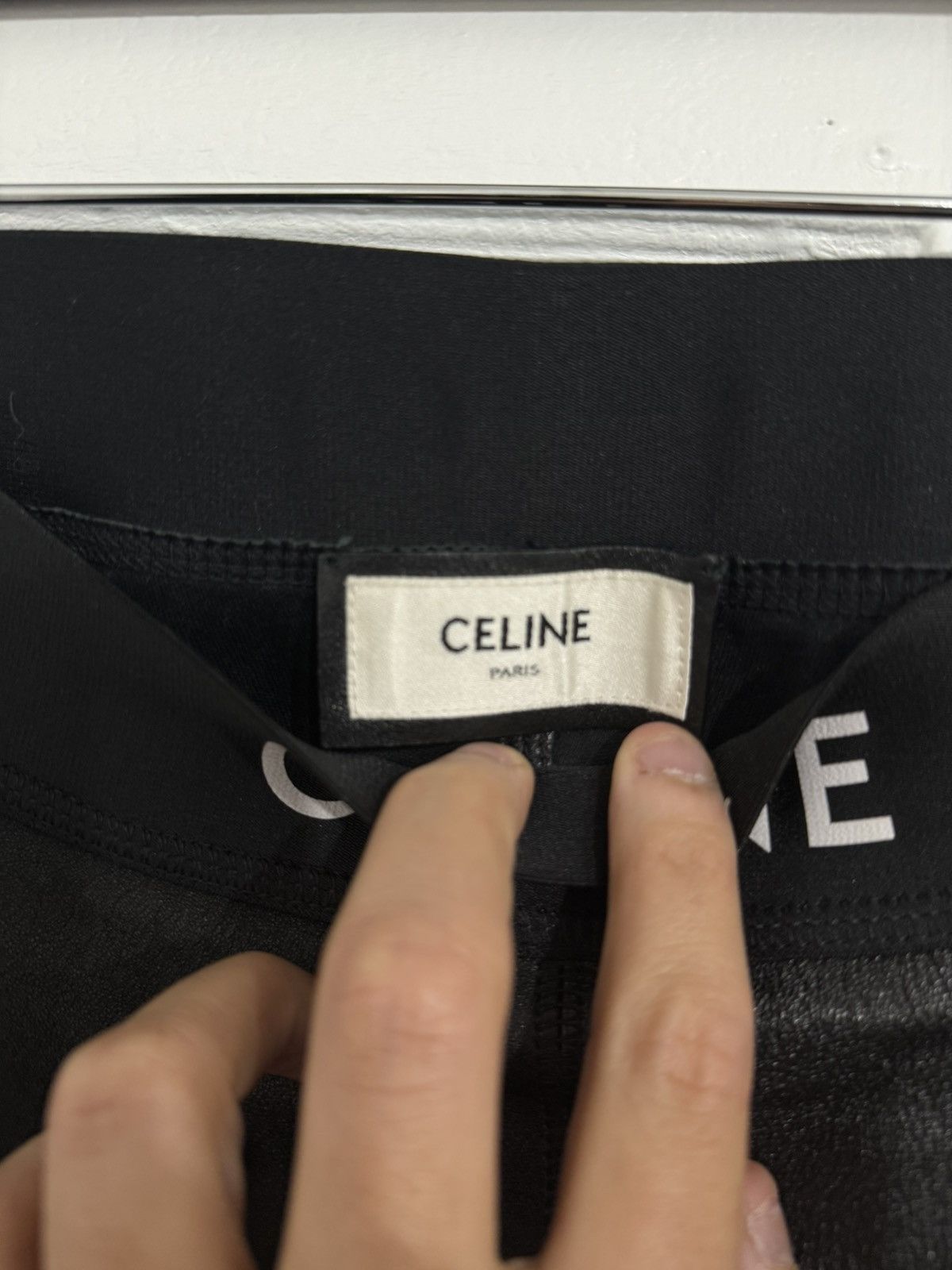 Celine F/W21 Teen Knight Poem Leather Legging Size US 31 - 6 Thumbnail