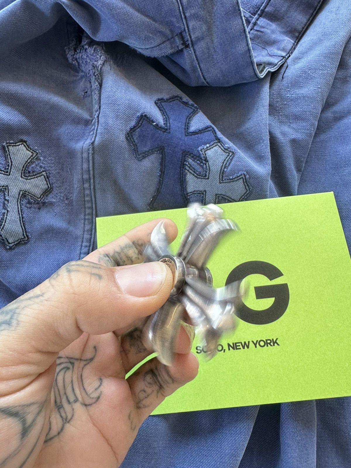 Chrome Hearts Chrome Hearts Cross Plus SOLID SILVER FIDGET SPINNER Size ONE SIZE - 4 Thumbnail