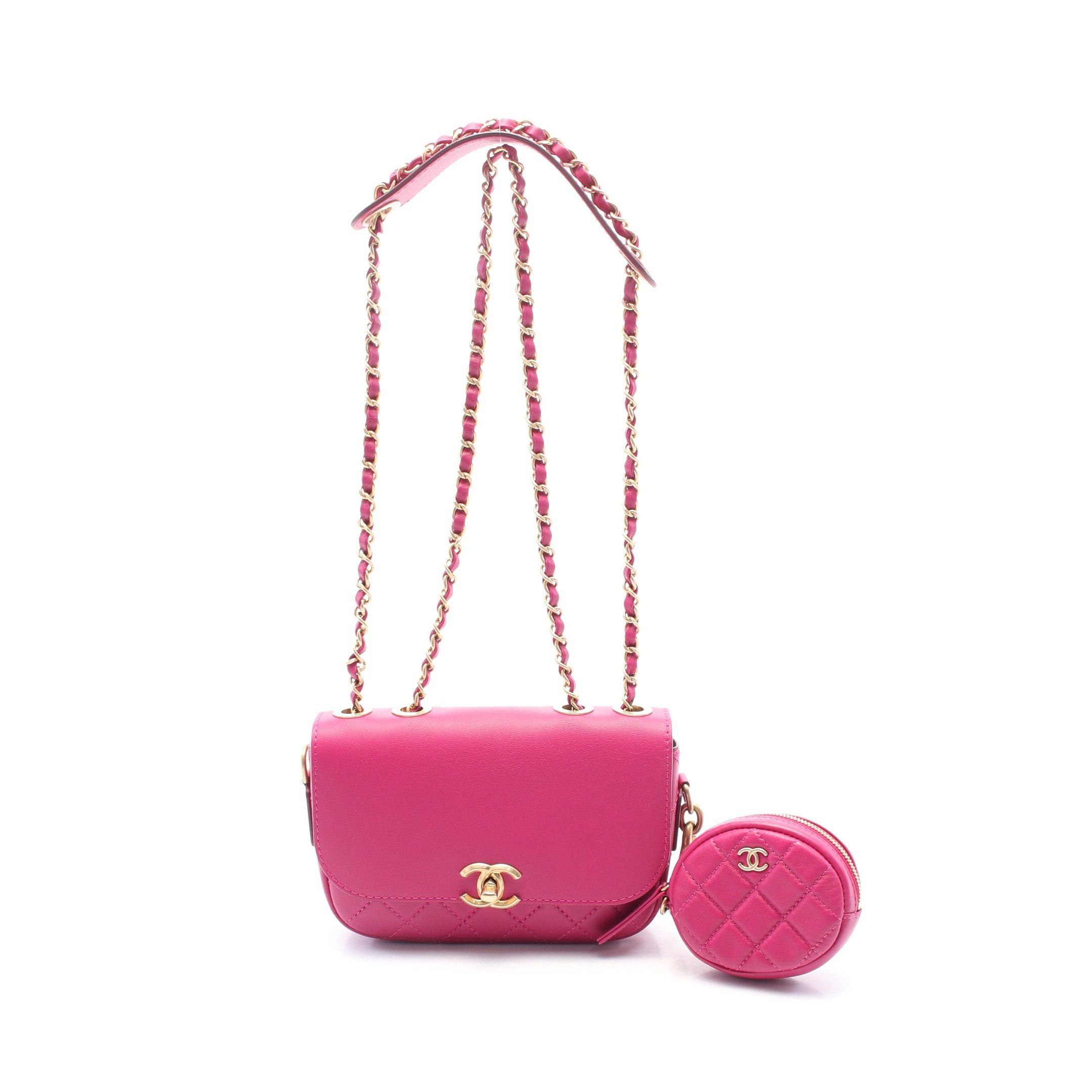 Chanel Chanel Matelasse Chain Shoulder Bag Leather Pink Purple Gold Hardware Size ONE SIZE - 1 Thumbnail