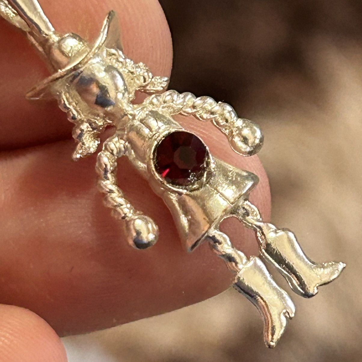 Handmade Handcrafted heavy silver cowgirl pendant on chain necklace Size ONE SIZE - 7 Thumbnail