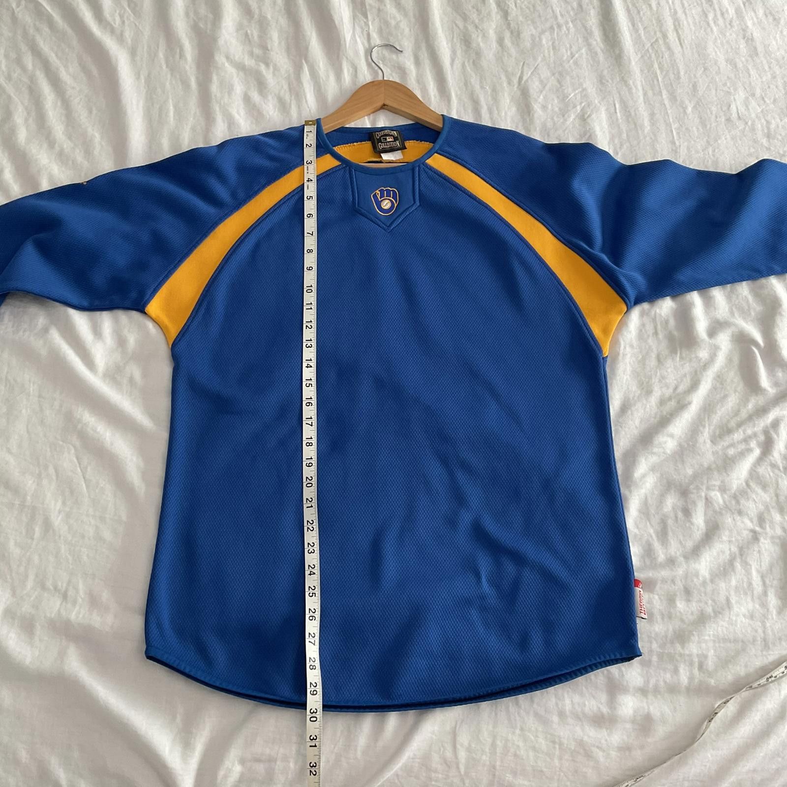 Cooperstown Collection VTG y2k Milwaukee Brewers embroidered long sleeve pullover M Size US M / EU 48-50 / 2 - 8 Thumbnail