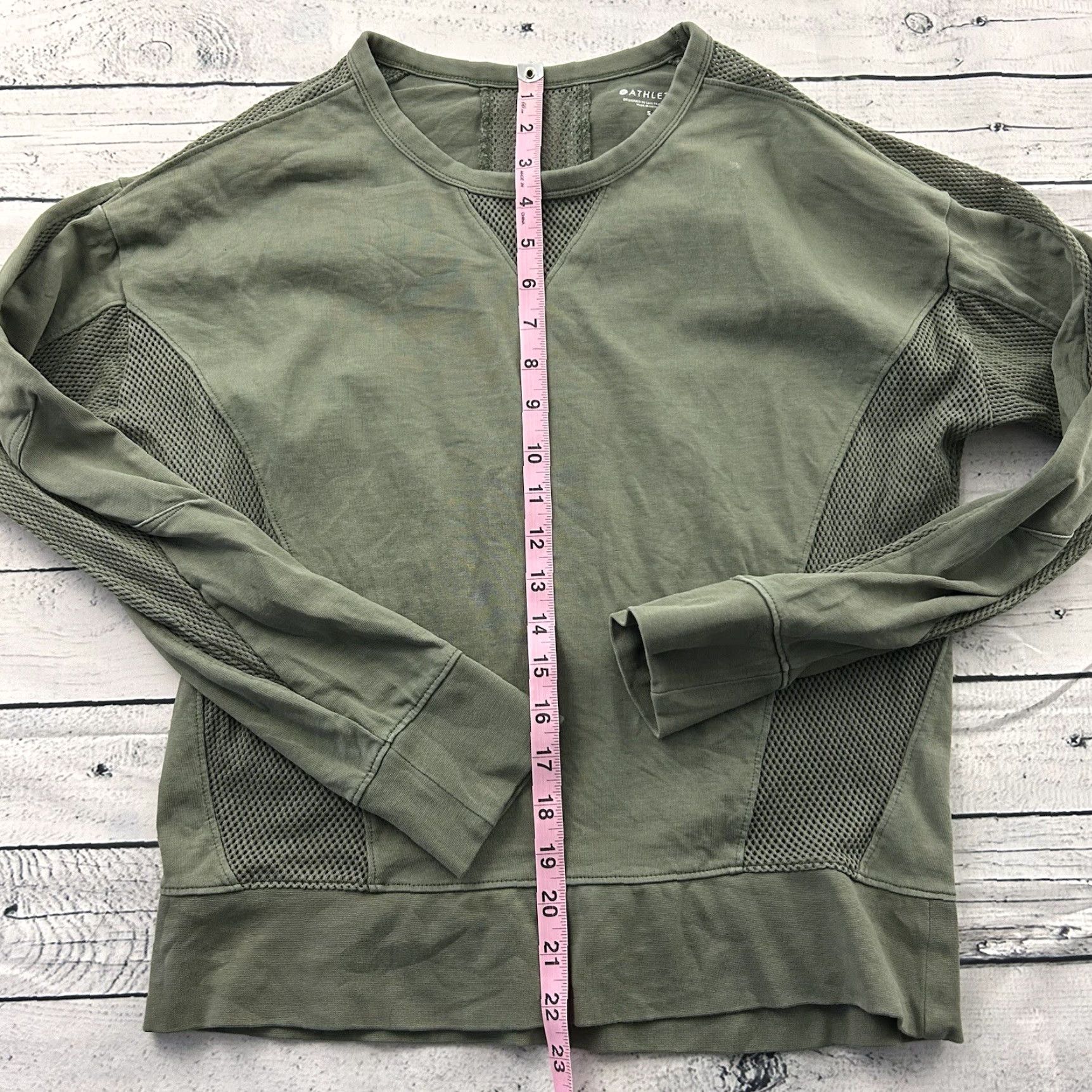 Athleta Athleta Crewneck Sweatshirt Top Women S Army Green Size S / US 4 / IT 40 - 3 Thumbnail