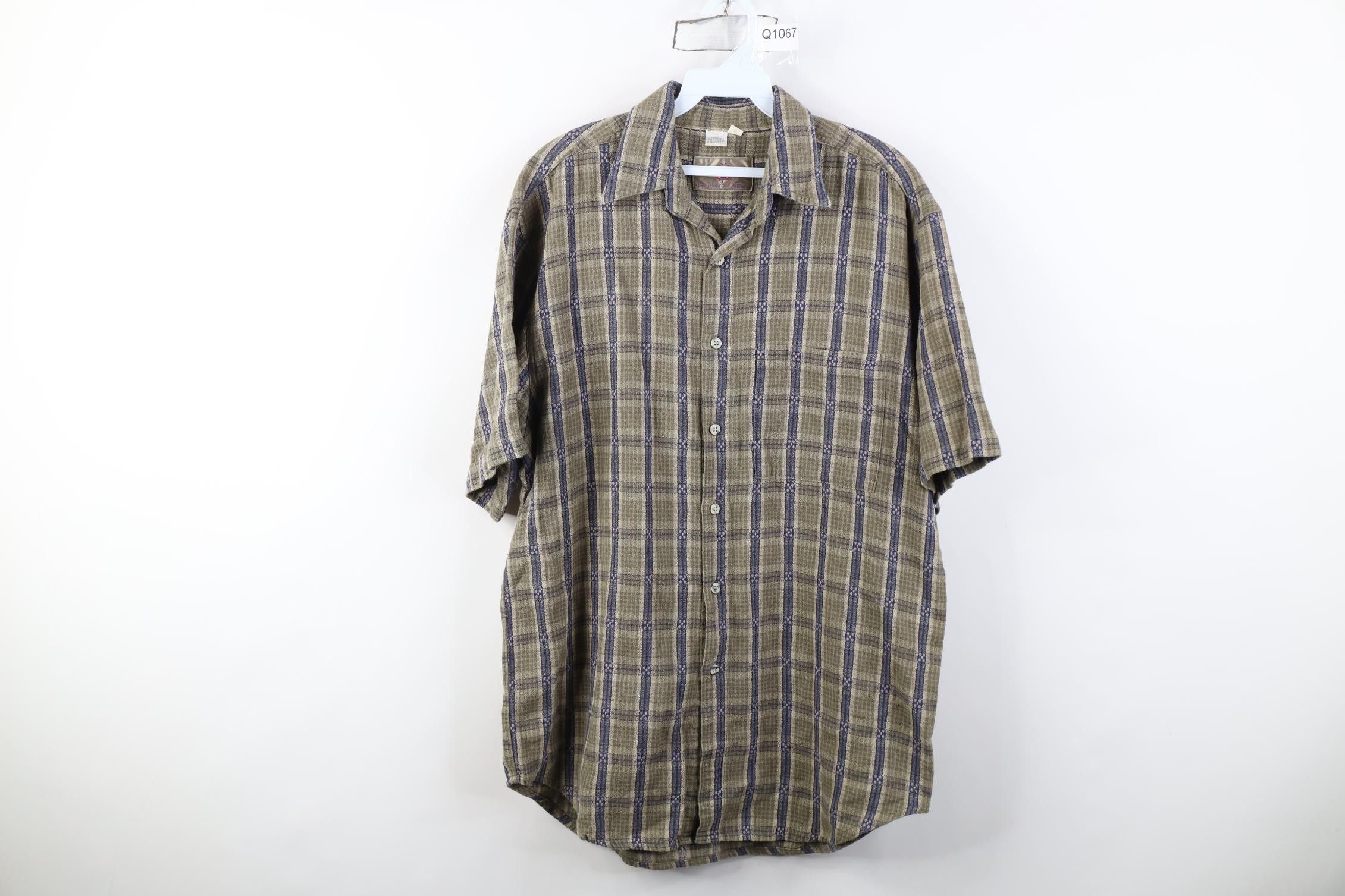 Vintage Vintage 90s The Territory Ahead Weave Button Shirt Plaid Size US M / EU 48-50 / 2 - 1 Thumbnail