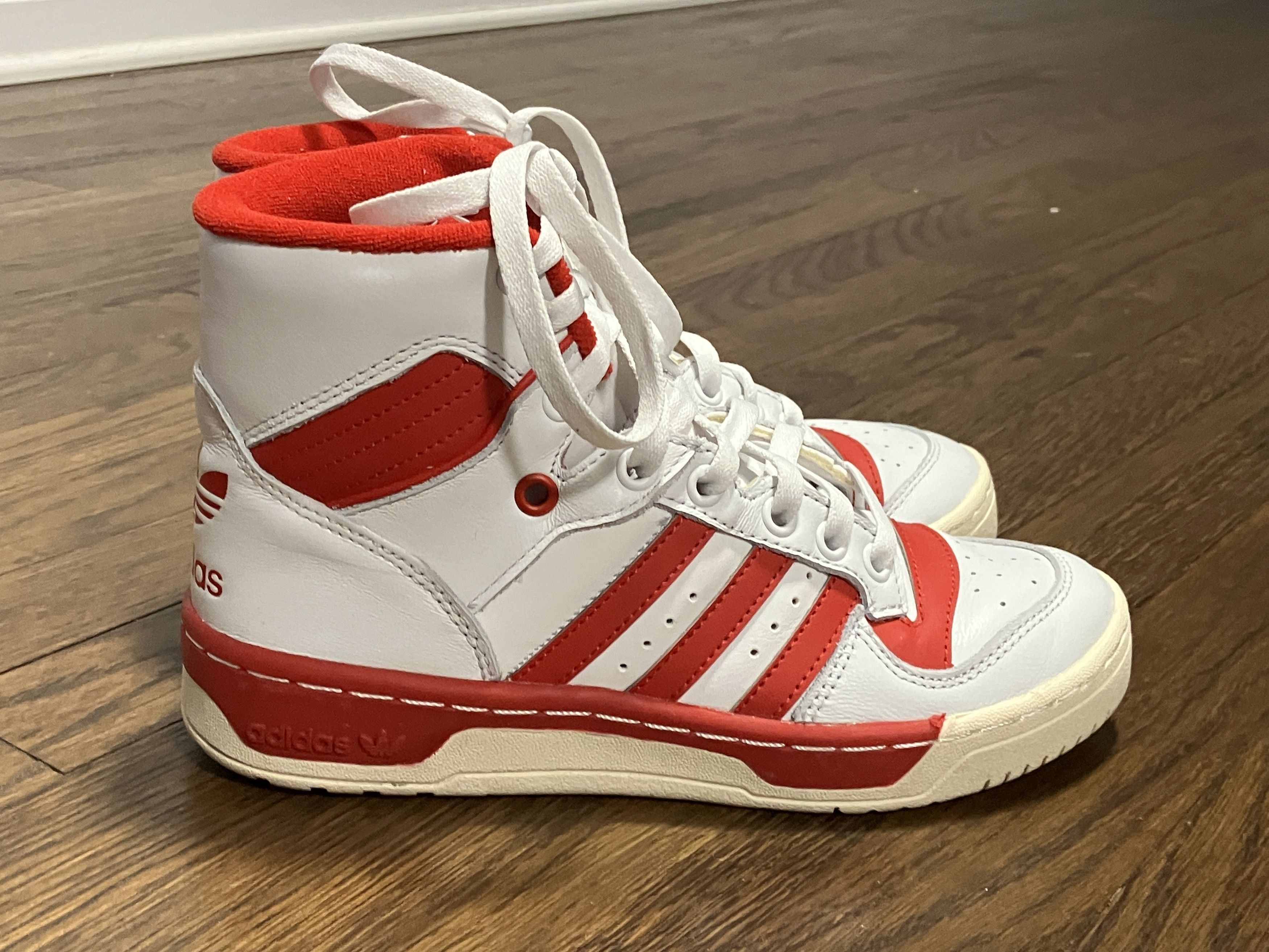 Adidas Adidas Rivalry High Tops "White Scarlet" GW2181 Women's 6 Size US 6 / IT 36 - 1 Thumbnail