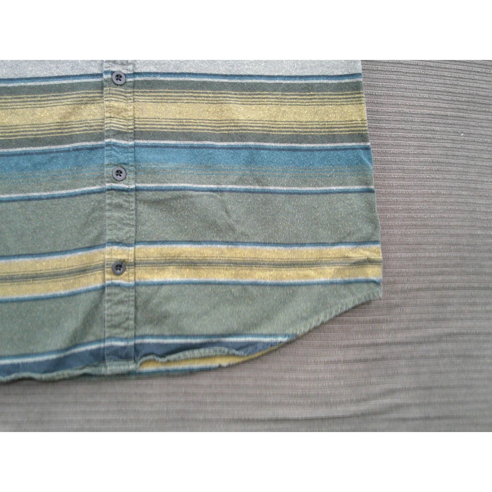 Burton Burton Shirt Mens XL Green Striped Button-Up Cotton Pockets Long Sleeve Vintage No Size US XL / EU 56 / 4 - 4 Thumbnail