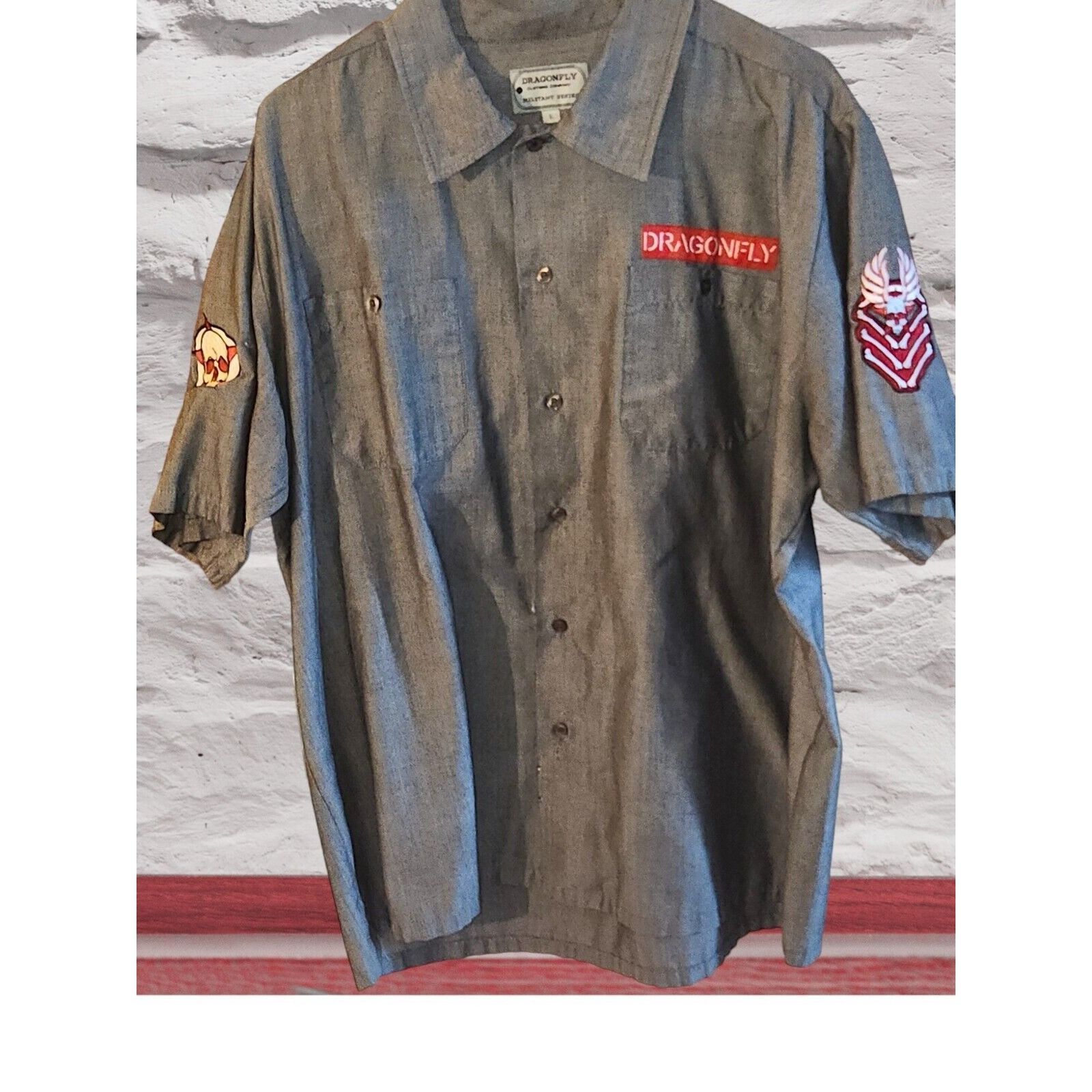 Dragonfly Dragonfly Shirt Mens L Authentic Nikki Sixx Militant Series Size US L / EU 52-54 / 3 - 10 Thumbnail