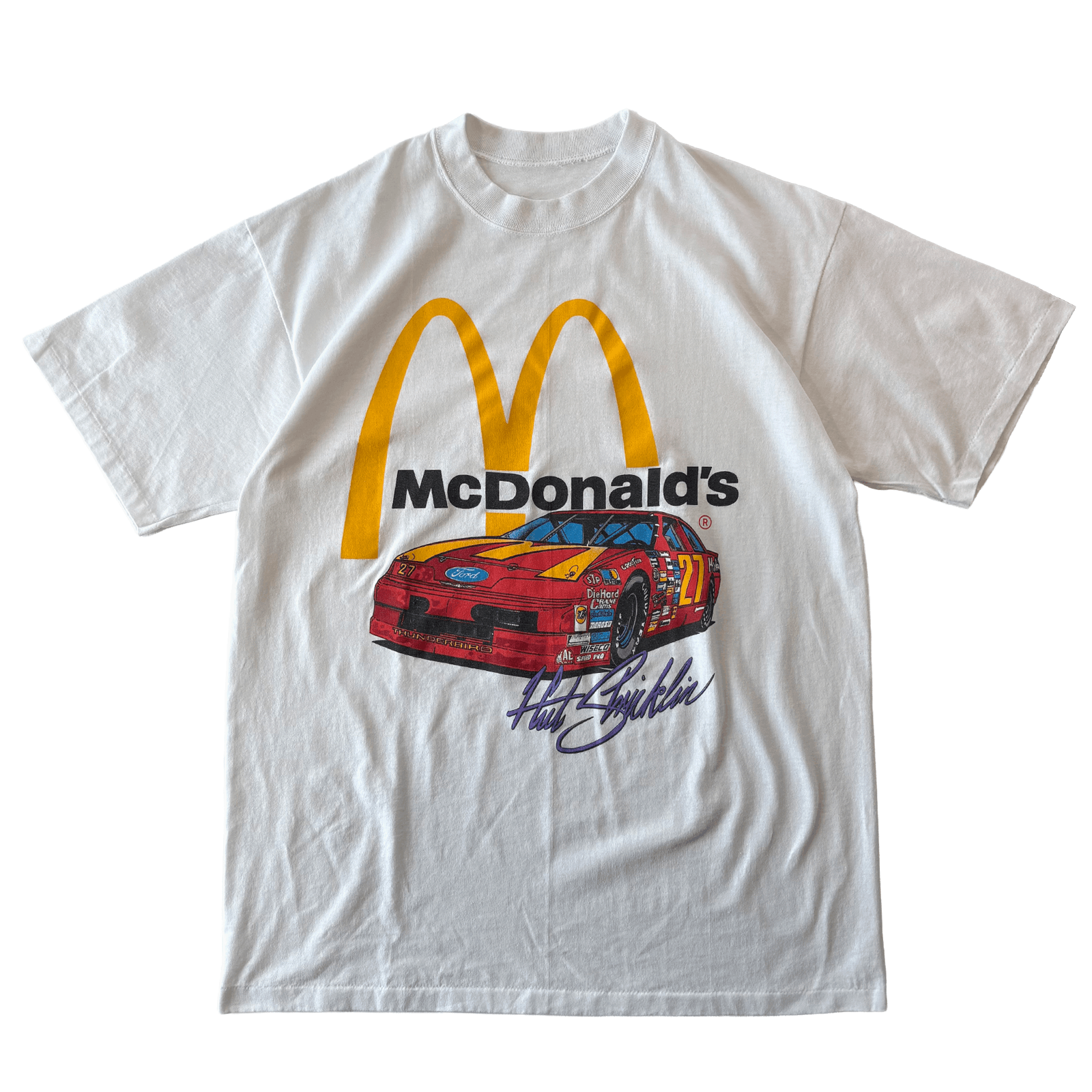 Vintage Vintage Hut Stricklin Mcdonalds Nascar Tshirt Size US XL / EU 56 / 4 - 1 Thumbnail
