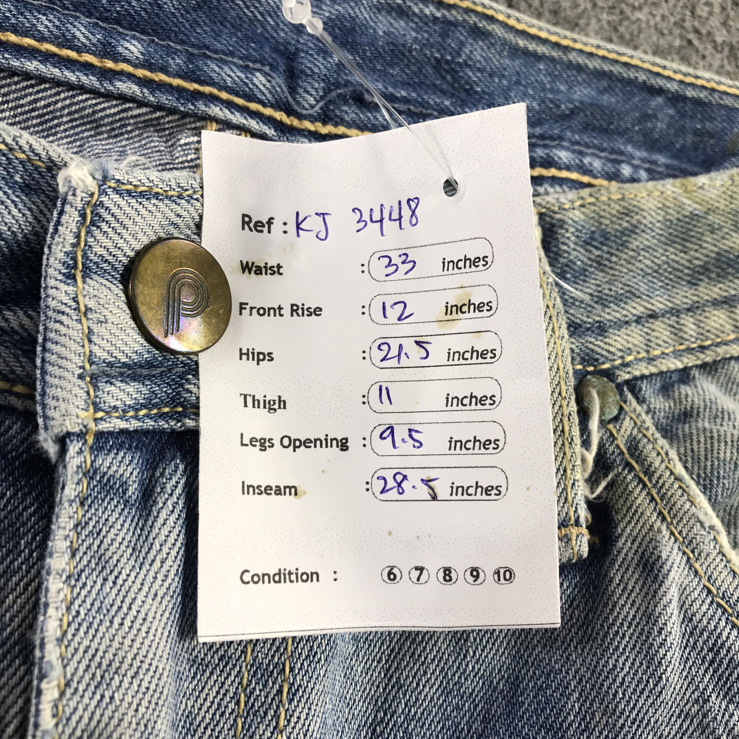 Japanese Brand Vintage Japanese Painters Jeans Distress Denim Jeans KJ3448 Size US 32 / EU 48 - 13 Thumbnail