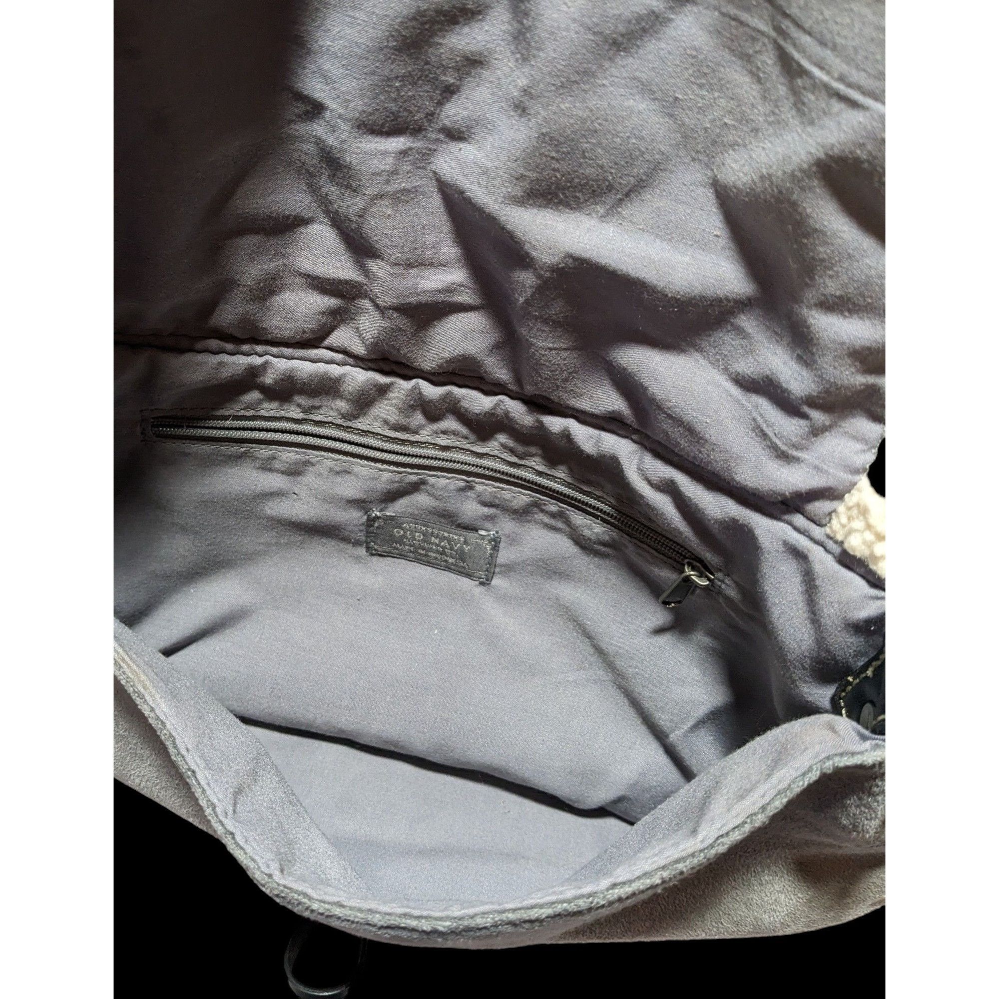Old Navy Old Navy Grey Sherpa Purse Size ONE SIZE - 4 Thumbnail
