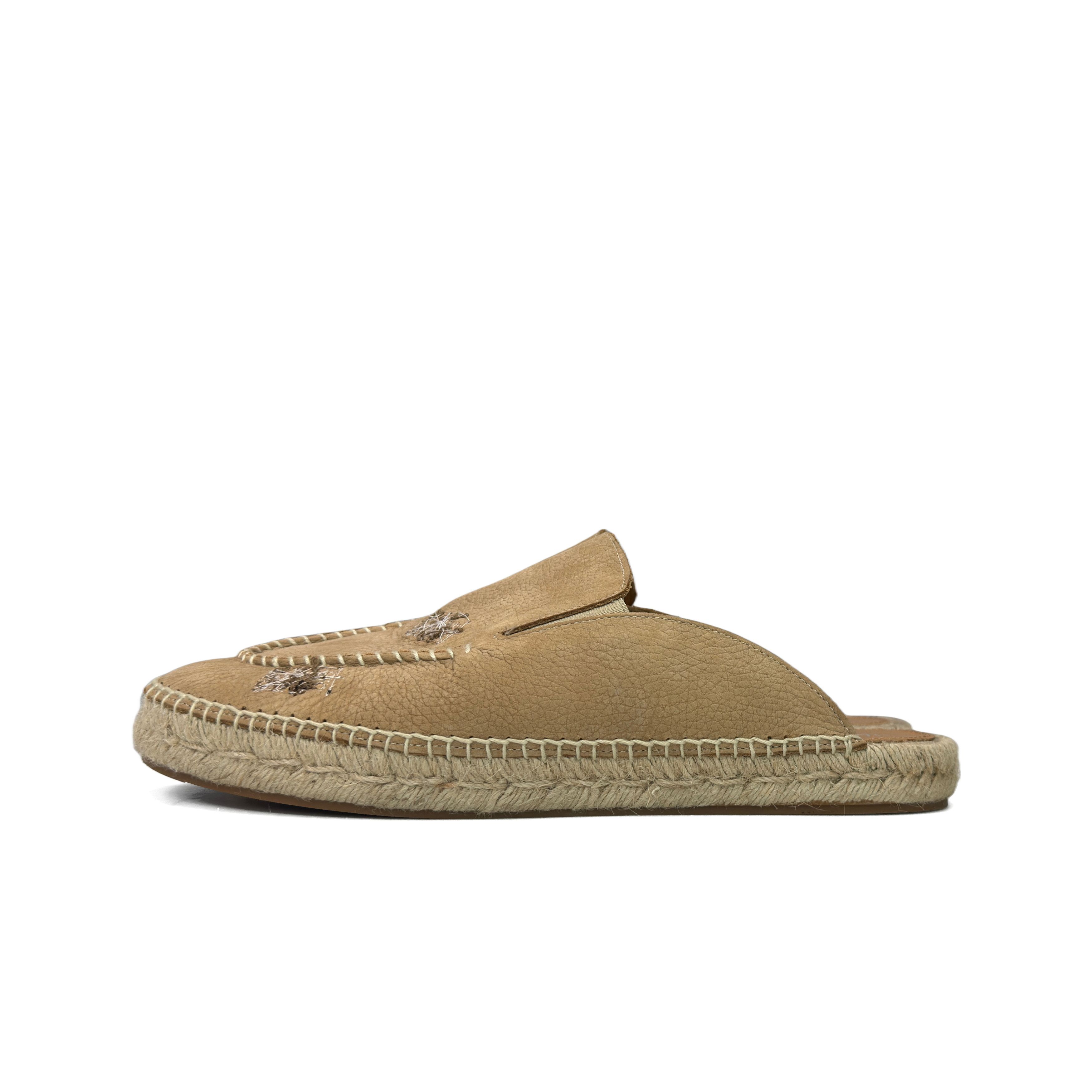 Maison Margiela Maison Margiela Beige Leather Espadrille Mules Size 43 Size US 10 / EU 43 - 1 Thumbnail