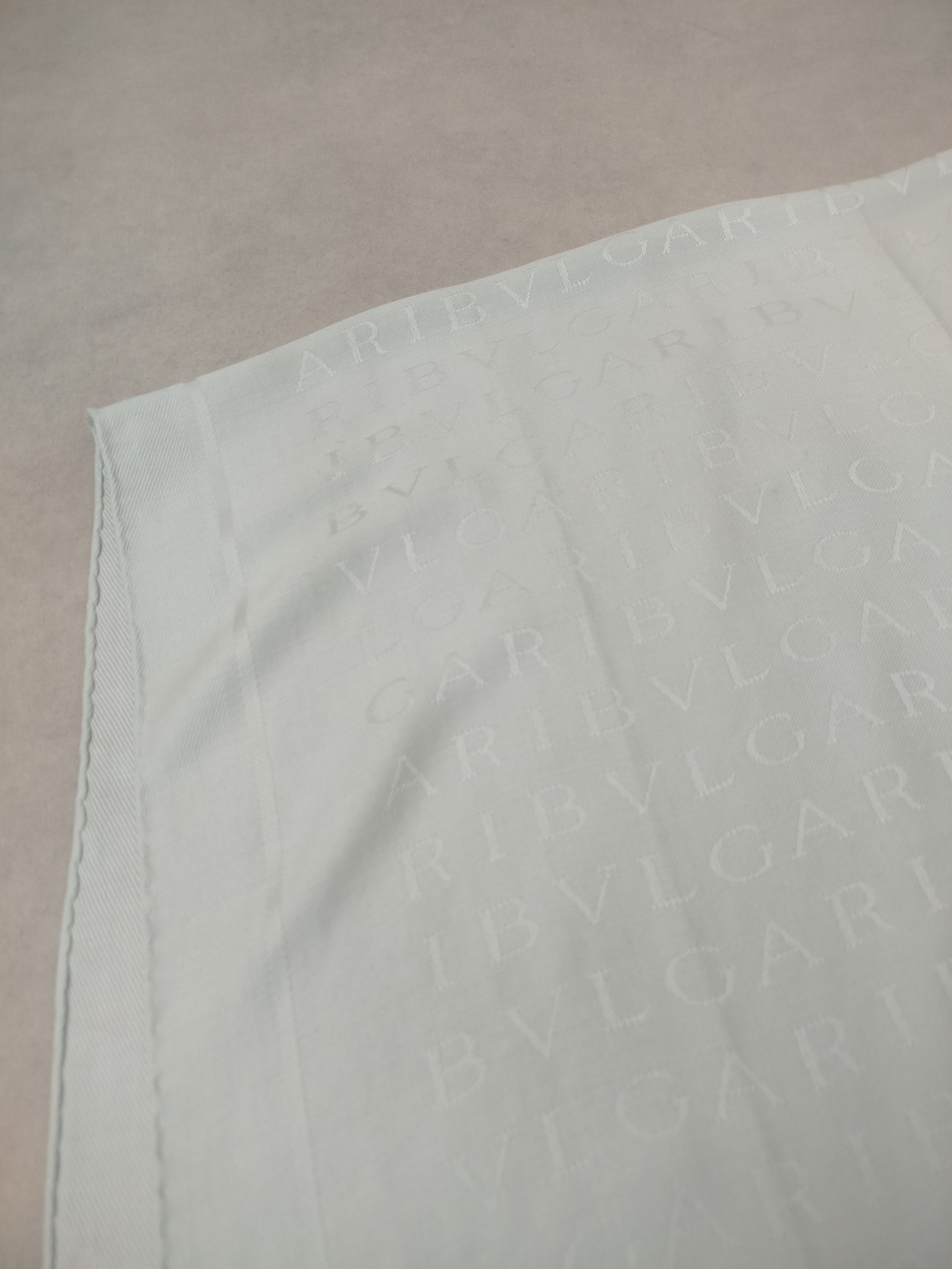 Bvlgari Bvlgari Light Blue Stole Wool Size ONE SIZE - 3 Thumbnail