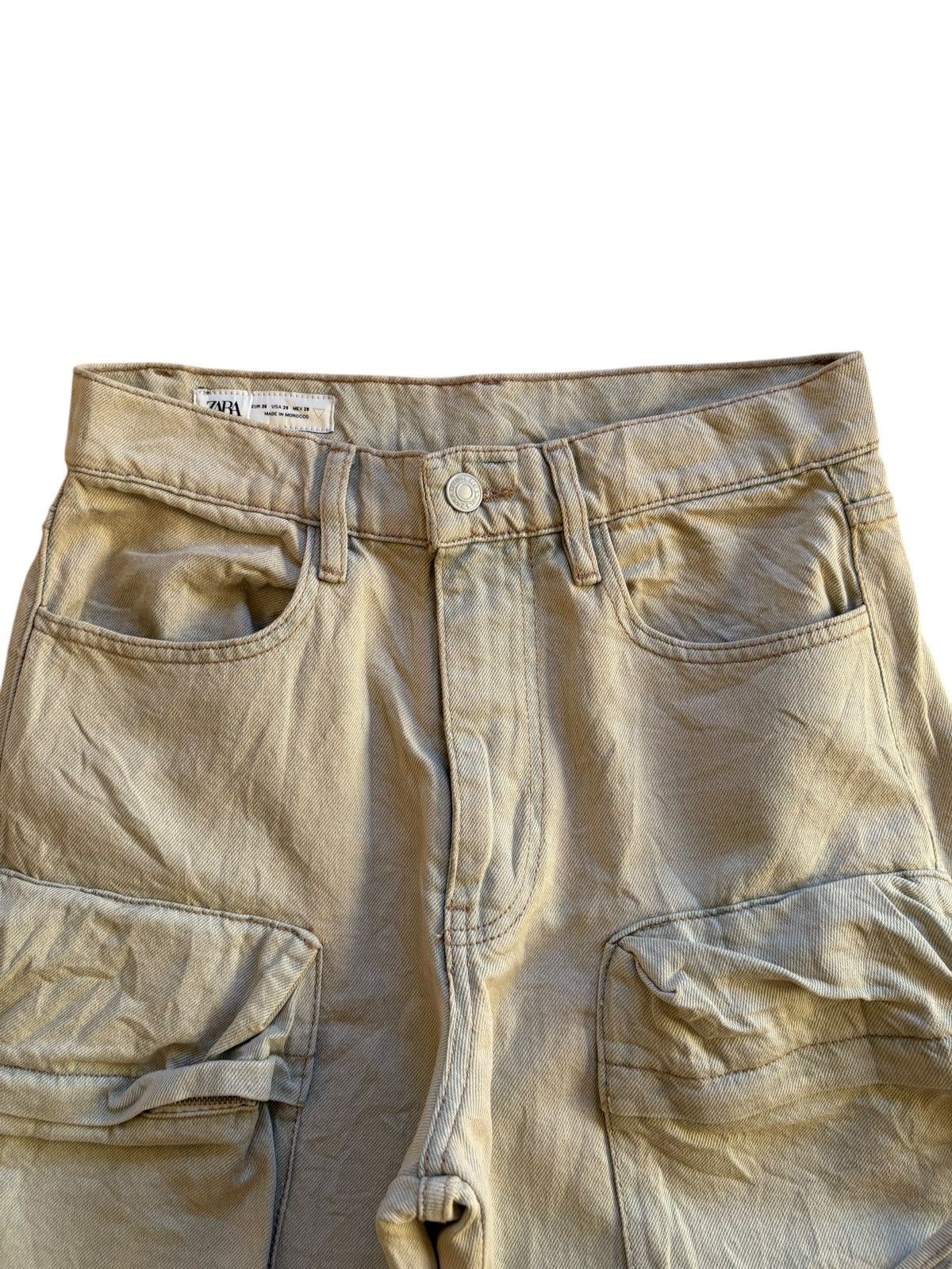 Zara Vintage Zara Multi Pocket Tactical Mud Wash Baggy Jeans Size US 28 / EU 44 - 4 Thumbnail