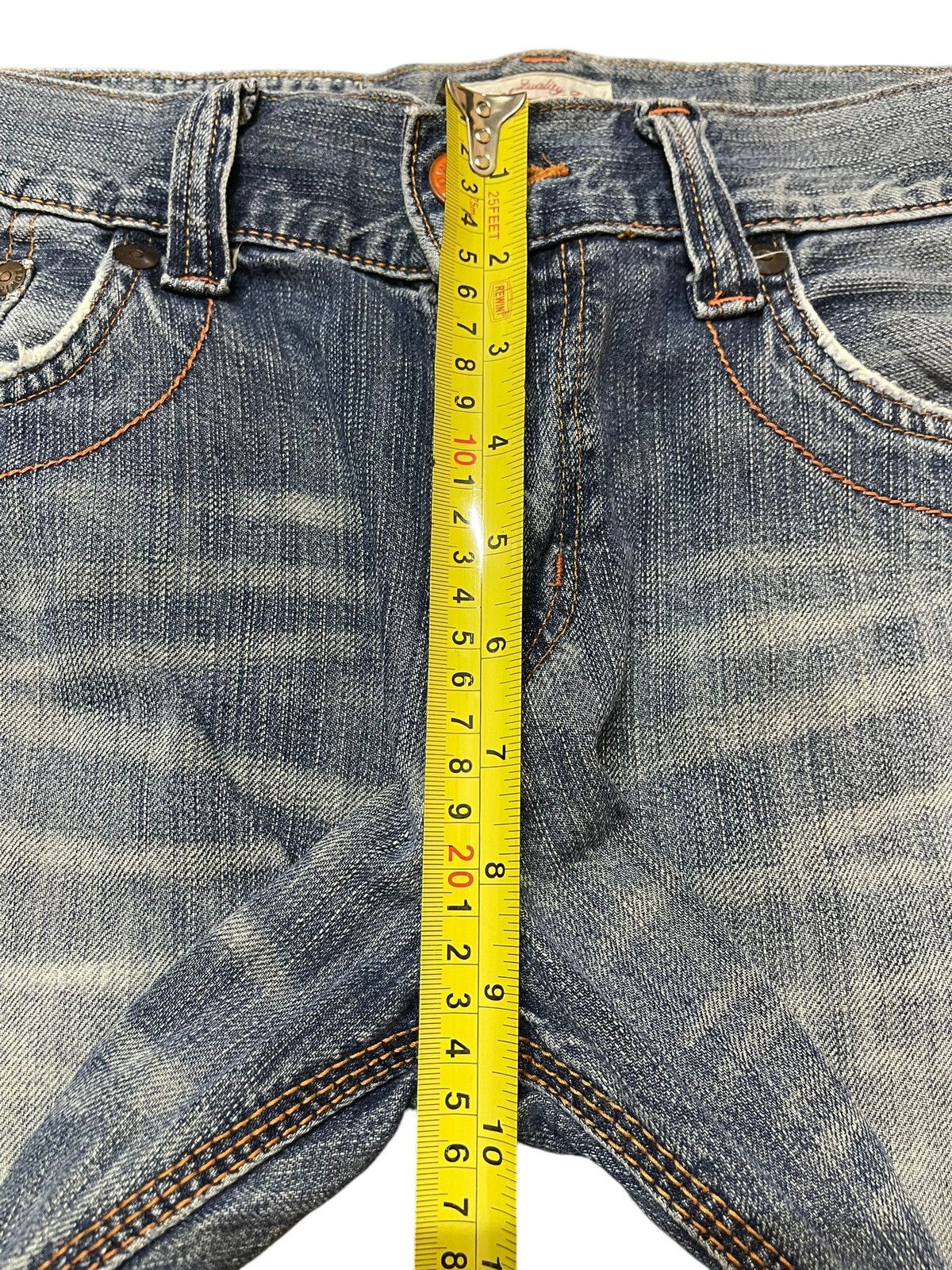 Edwin Vintage Edwin Blue Faded Wash Distressed Style Jeans Size US 30 / EU 46 - 15 Thumbnail
