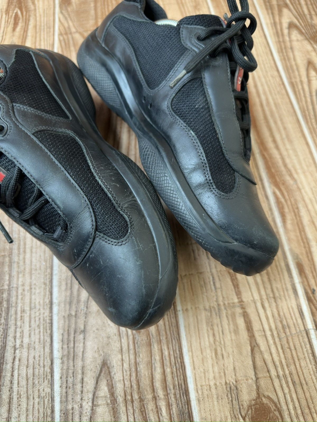 Prada Prada America's Cup Red Tab Leather Sneaks PS0906 Size US 7.5 / EU 40-41 - 6 Thumbnail
