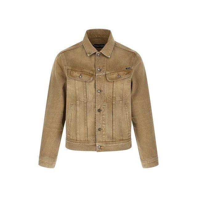 Tom Ford TOM FORD Beige Denim Jacket New & Authentic (Men's size:M;) Size US M / EU 48-50 / 2 - 1 Thumbnail