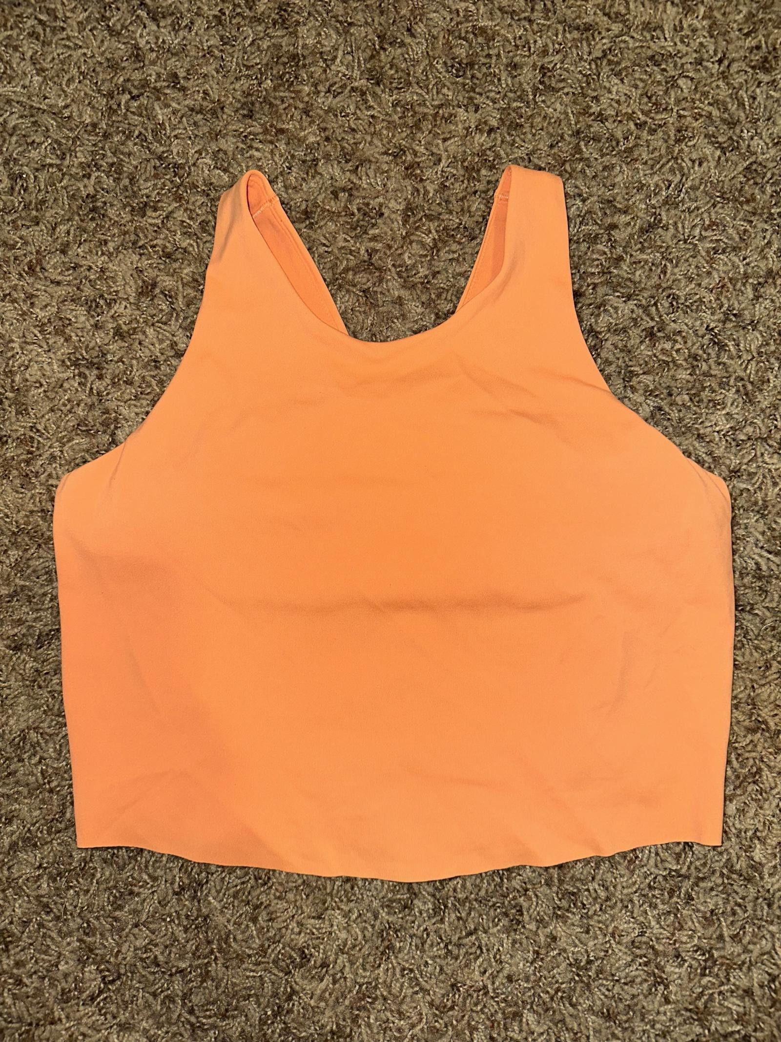 Nike Nike Women’s Yoga Dri-FIT Luxe Orange tee Cropped Tank Top Shirt Sample Size ONE SIZE - 1 Thumbnail