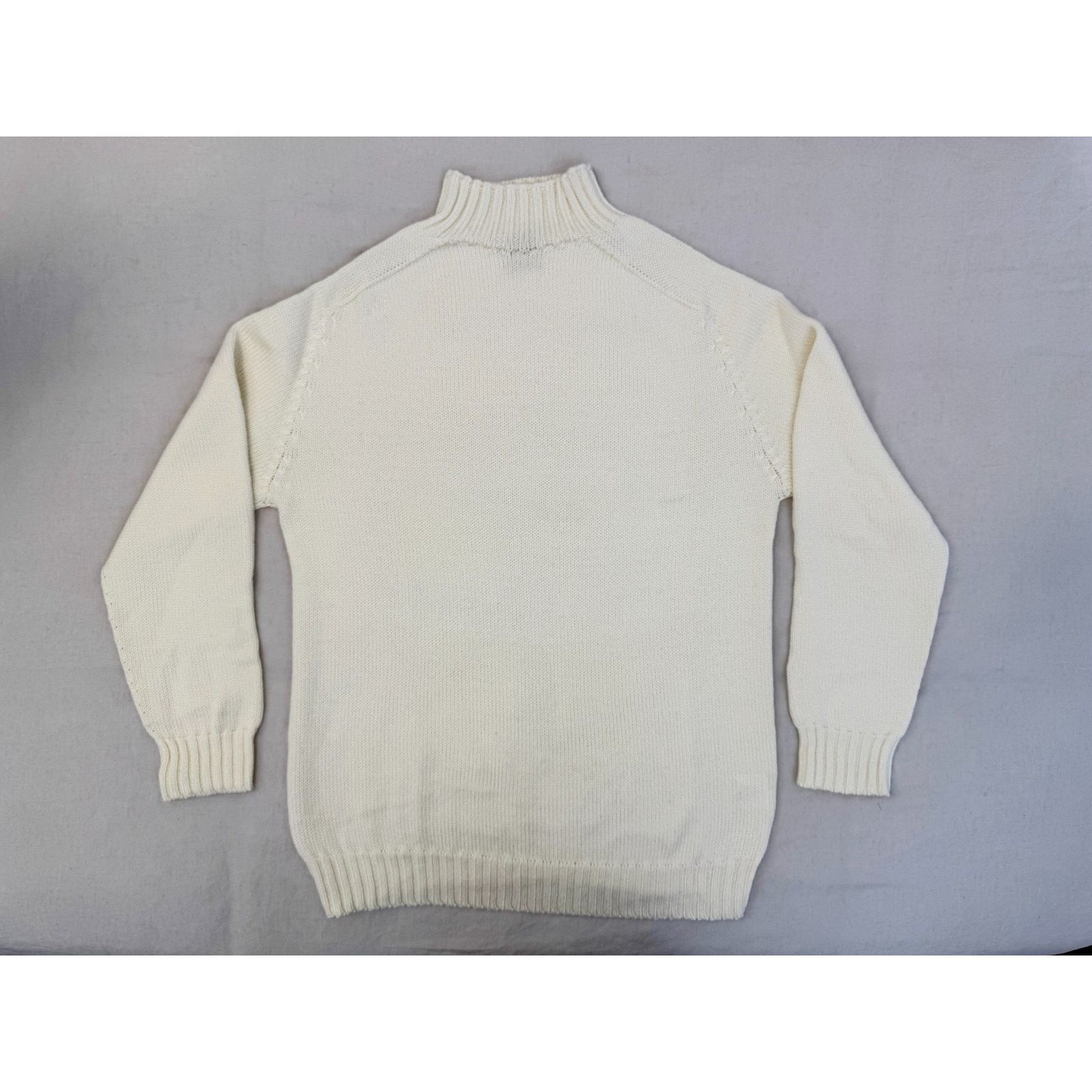 De Bonne Facture De Bonne Facture Countryside Mock Neck Sweater Ivory Size XL Size XL / US 12-14 / IT 48-50 - 1 Thumbnail