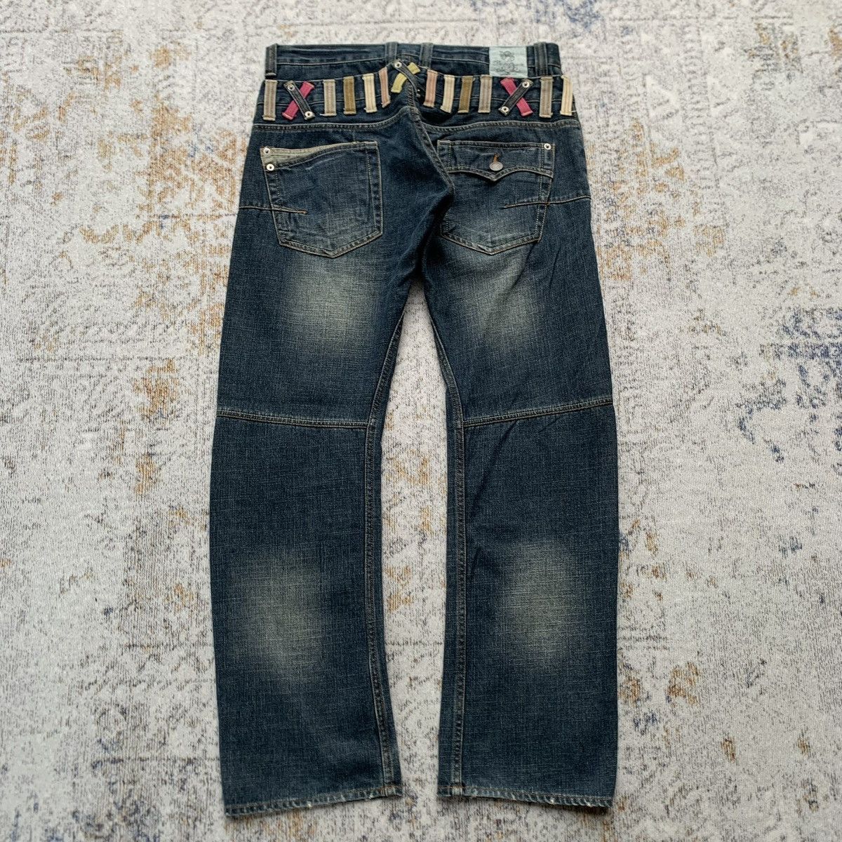 Japanese Brand Rare Vintage Dominate Mudwash Double Waist Artisan Jeans Size US 34 / EU 50 - 1 Thumbnail