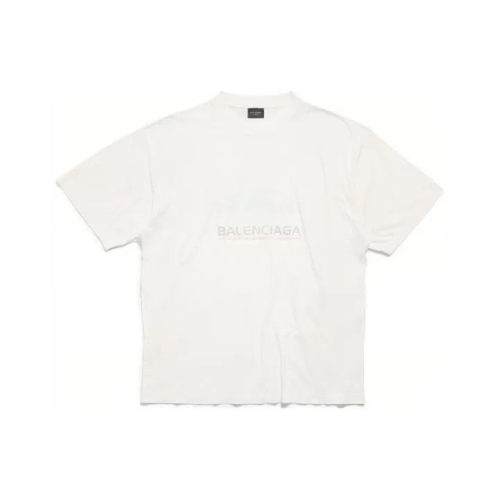 Balenciaga Balenciaga Balenciaga FW23 Distressed Logo Print Short Sle Size US M / EU 48-50 / 2 - 2 Thumbnail