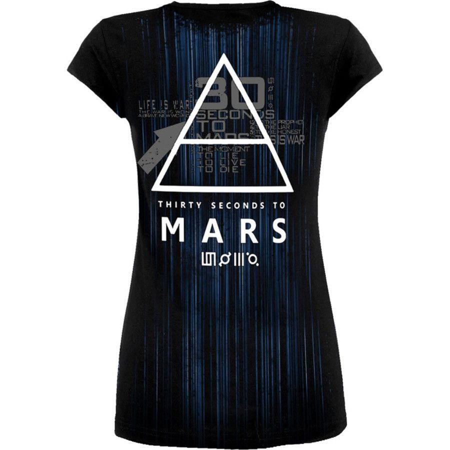 Band Tees Thirty Seconds to Mars Vintage Tunic Logo On Back Jared Leto Size M / US 6-8 / IT 42-44 - 2 Thumbnail