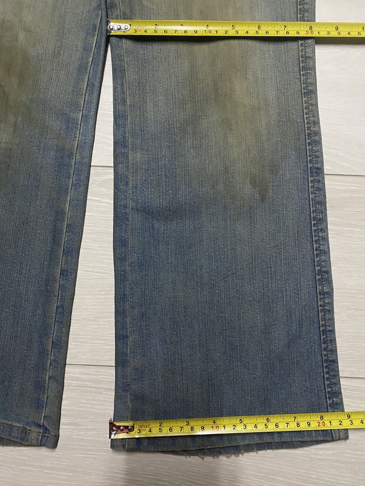 Japanese Brand Vintage Japanese Brand Crazy Mud Wash Distressed Flare Jeans Size US 30 / EU 46 - 11 Thumbnail