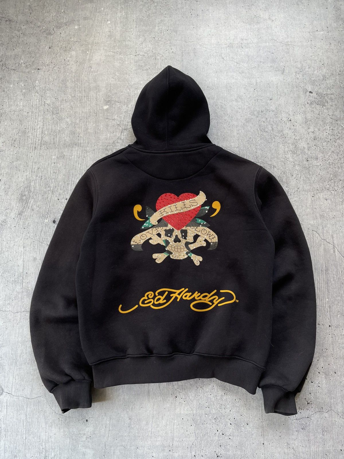 Ed Hardy × Vintage Ed hardy zip up hoodie y2k veryrare Size XXL / US 16-18 / IT 52-54 - 10 Thumbnail